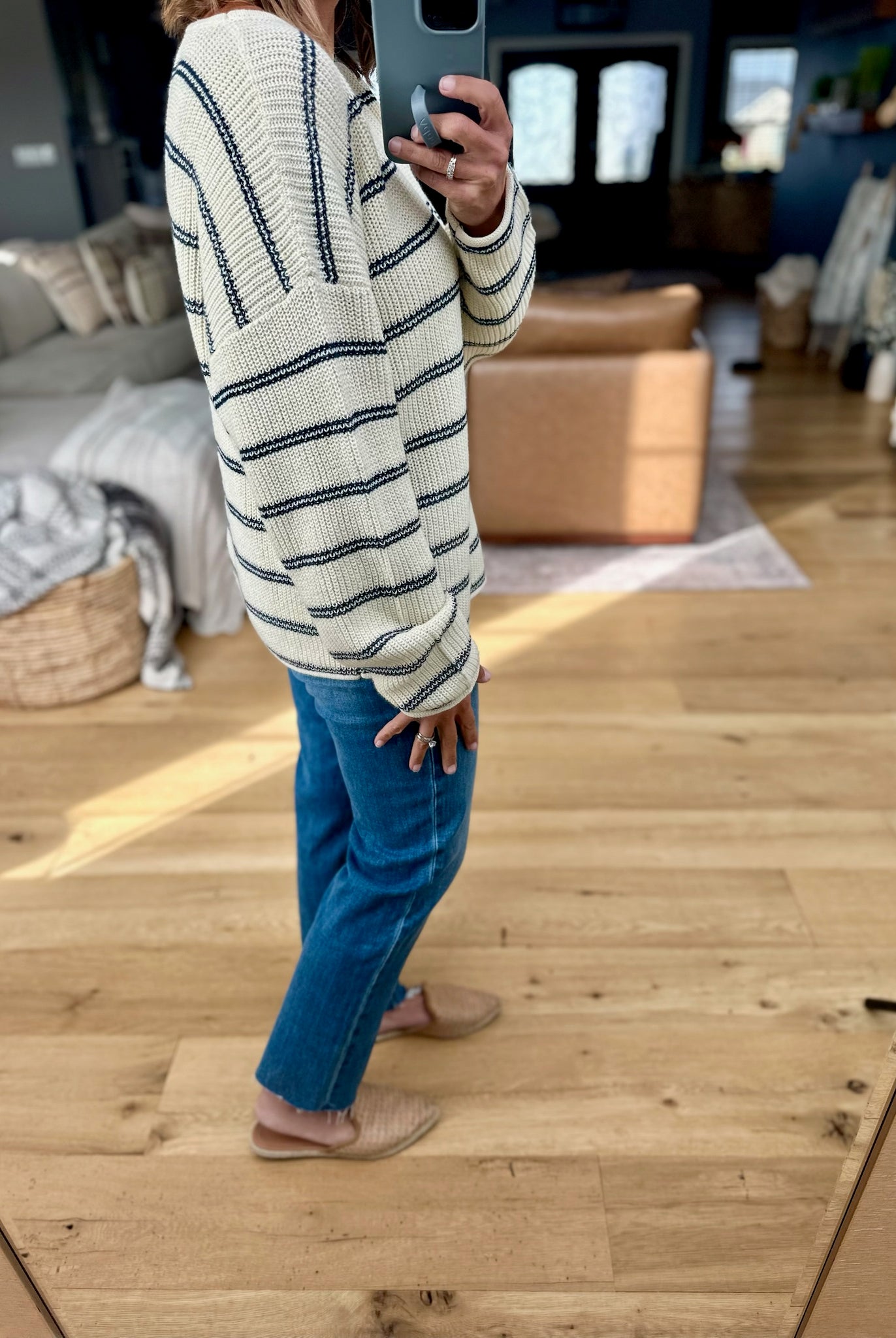 **Sweet Soul Striped Knit Top-W2358-Anna Kaytes Boutique, Women's Fashion Boutique in Grinnell, Iowa