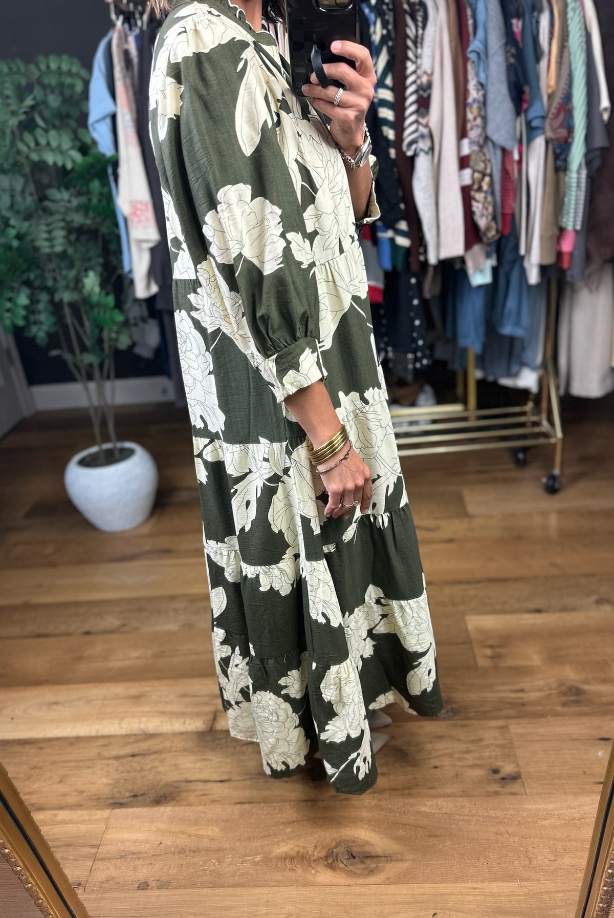 Keeping Up With Fall Floral Maxi Dress-Dresses-Umgee-Anna Kaytes Boutique, Women's Fashion Boutique in Grinnell, Iowa