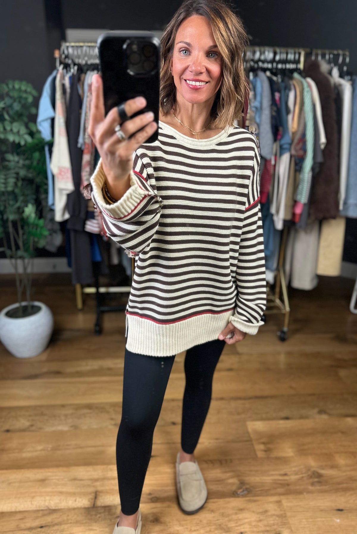Unlimited Love Striped Sweater-Sweaters-Blu Pepper-Anna Kaytes Boutique, Women's Fashion Boutique in Grinnell, Iowa