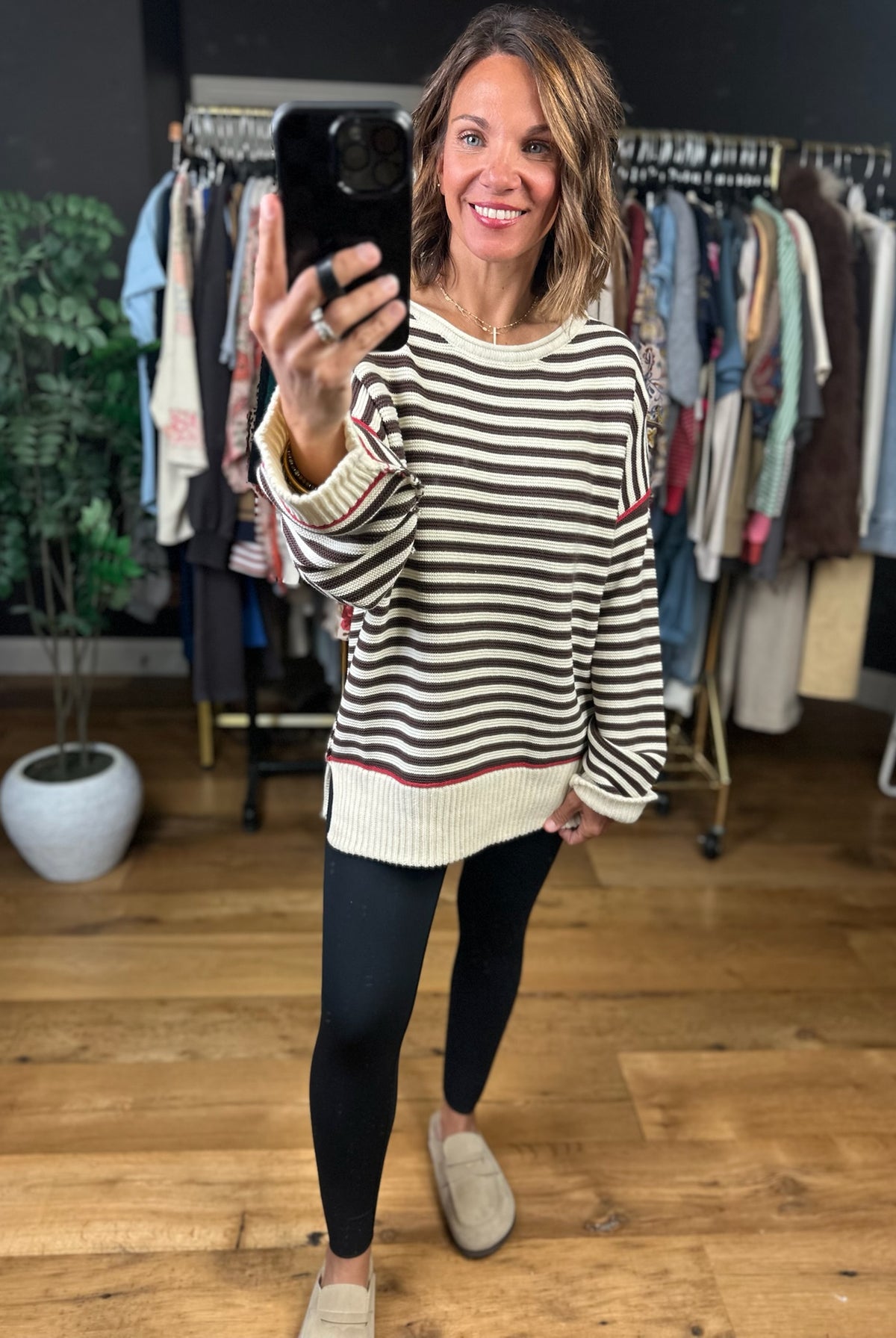 Unlimited Love Striped Sweater-Sweaters-Blu Pepper-Anna Kaytes Boutique, Women's Fashion Boutique in Grinnell, Iowa