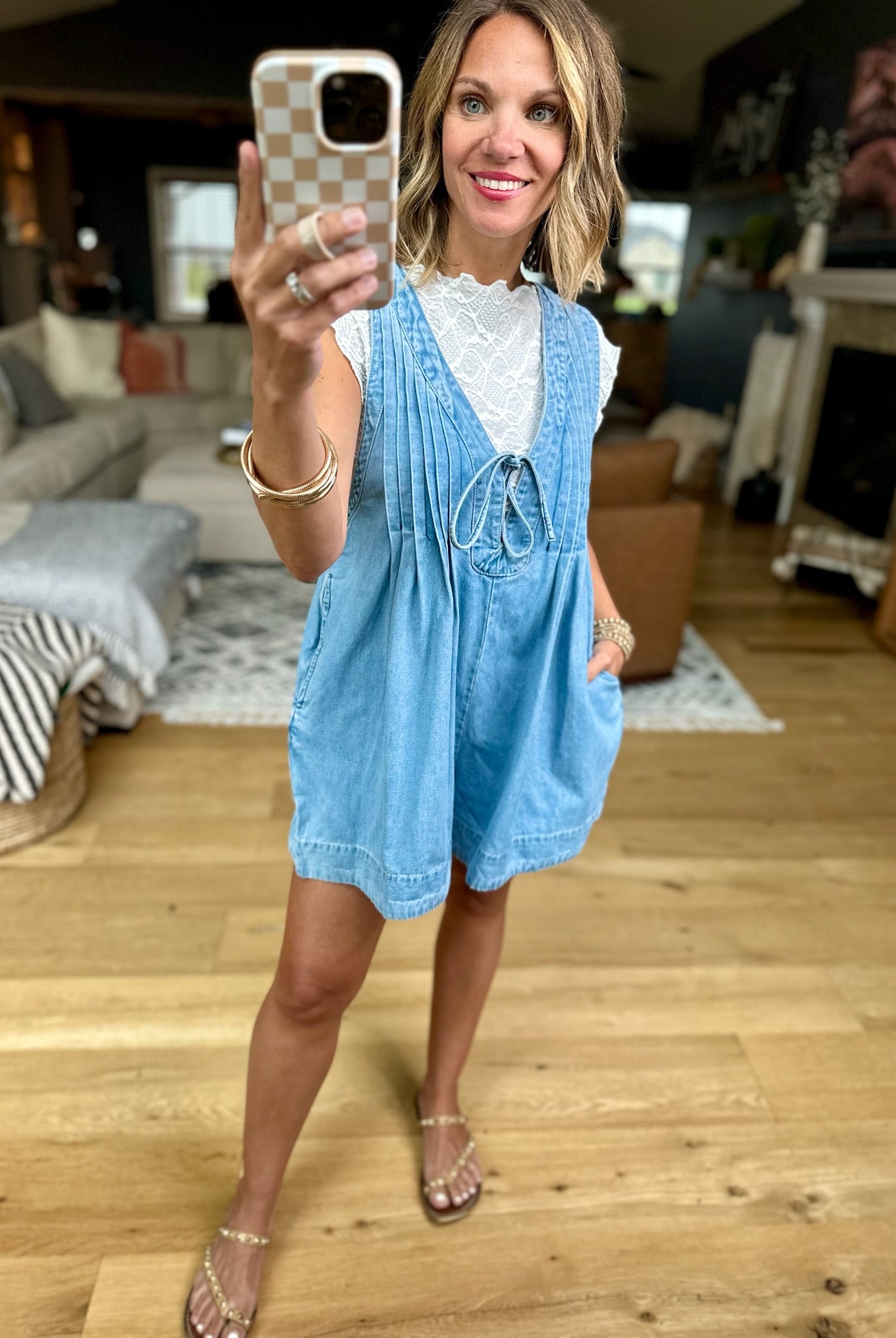 Up In Smoke Denim Romper - Multiple Options-Rompers-Veveret-Anna Kaytes Boutique, Women's Fashion Boutique in Grinnell, Iowa
