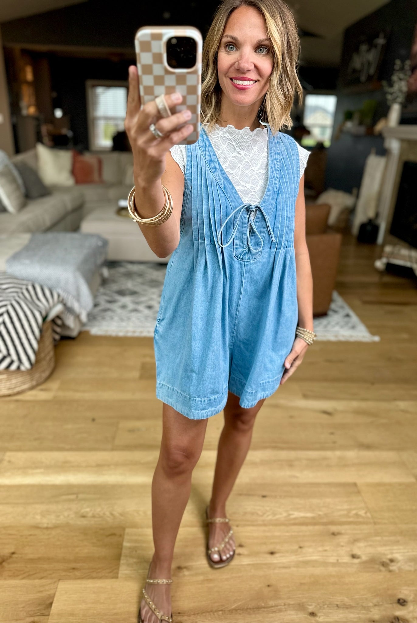 Up In Smoke Denim Romper - Multiple Options-Rompers-Veveret-Anna Kaytes Boutique, Women's Fashion Boutique in Grinnell, Iowa
