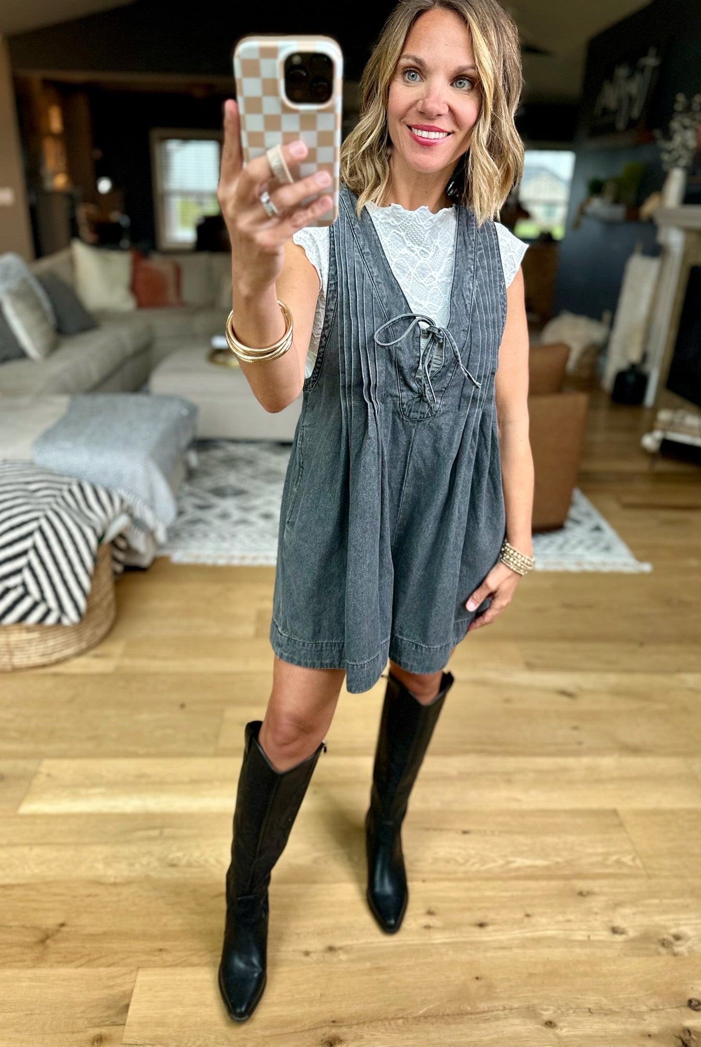 Up In Smoke Denim Romper - Multiple Options-Rompers-Veveret-Anna Kaytes Boutique, Women's Fashion Boutique in Grinnell, Iowa