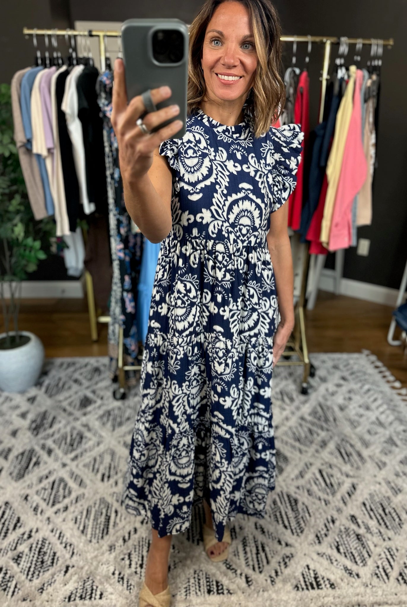 Petal & Paisley Tiered Dress-Dresses-Jodifl-Anna Kaytes Boutique, Women's Fashion Boutique in Grinnell, Iowa