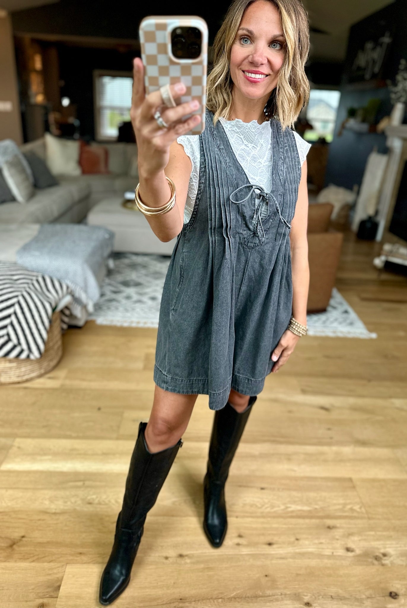 Up In Smoke Denim Romper - Multiple Options-Rompers-Veveret-Anna Kaytes Boutique, Women's Fashion Boutique in Grinnell, Iowa