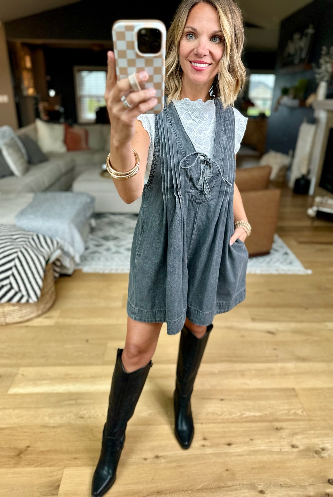 Up In Smoke Denim Romper - Multiple Options-Rompers-Veveret-Anna Kaytes Boutique, Women's Fashion Boutique in Grinnell, Iowa