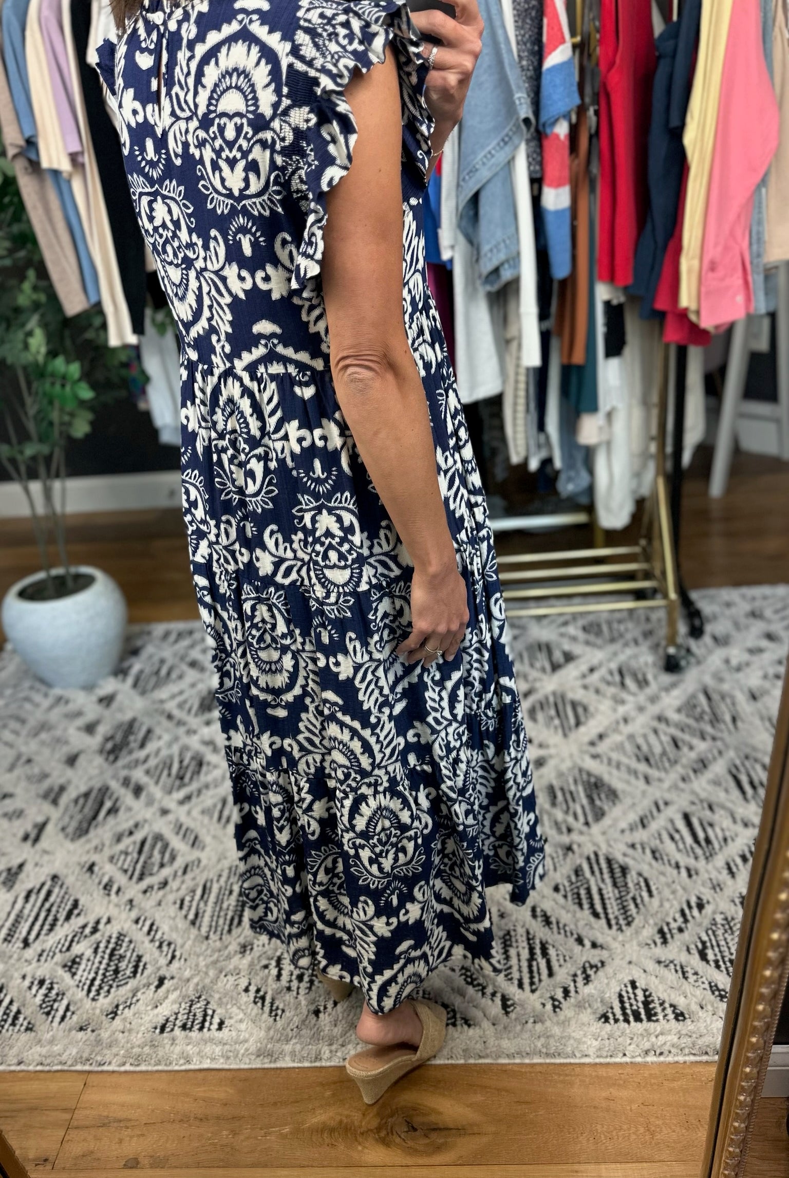 Petal & Paisley Tiered Dress-Dresses-Jodifl-Anna Kaytes Boutique, Women's Fashion Boutique in Grinnell, Iowa