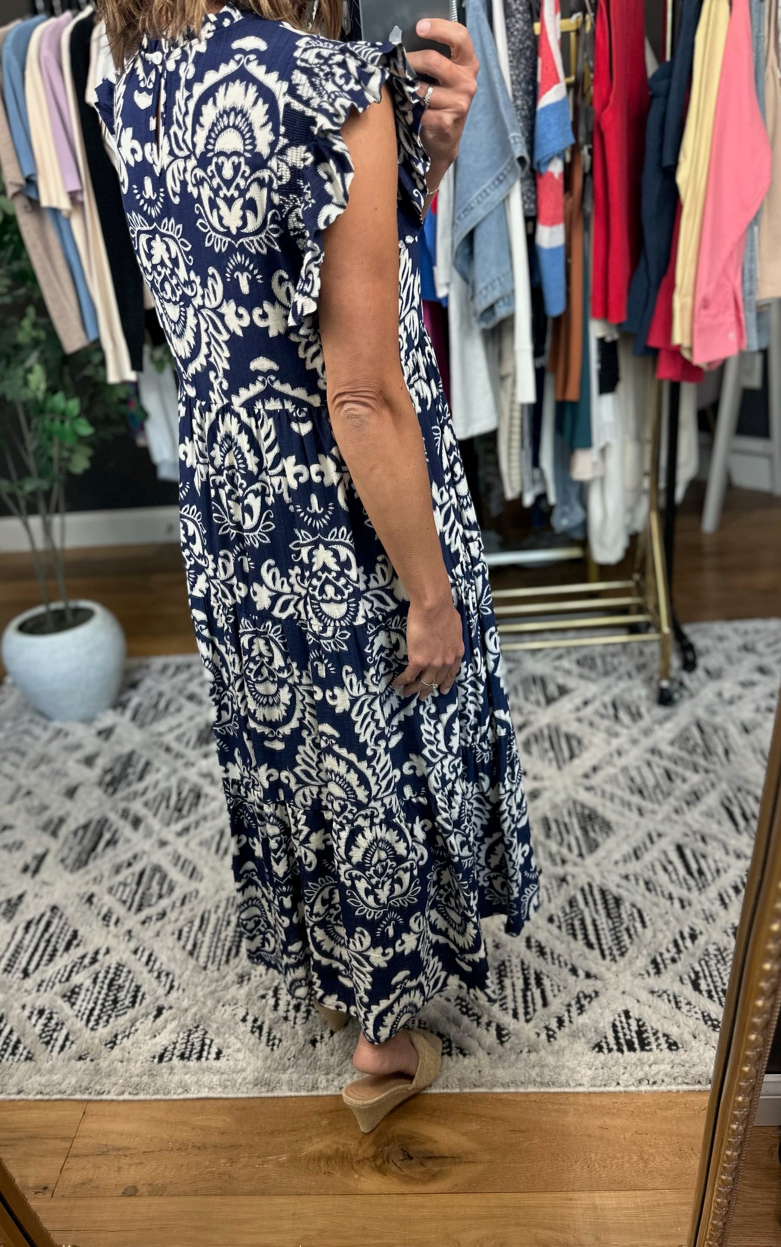 Petal & Paisley Tiered Dress-Dresses-Jodifl-Anna Kaytes Boutique, Women's Fashion Boutique in Grinnell, Iowa