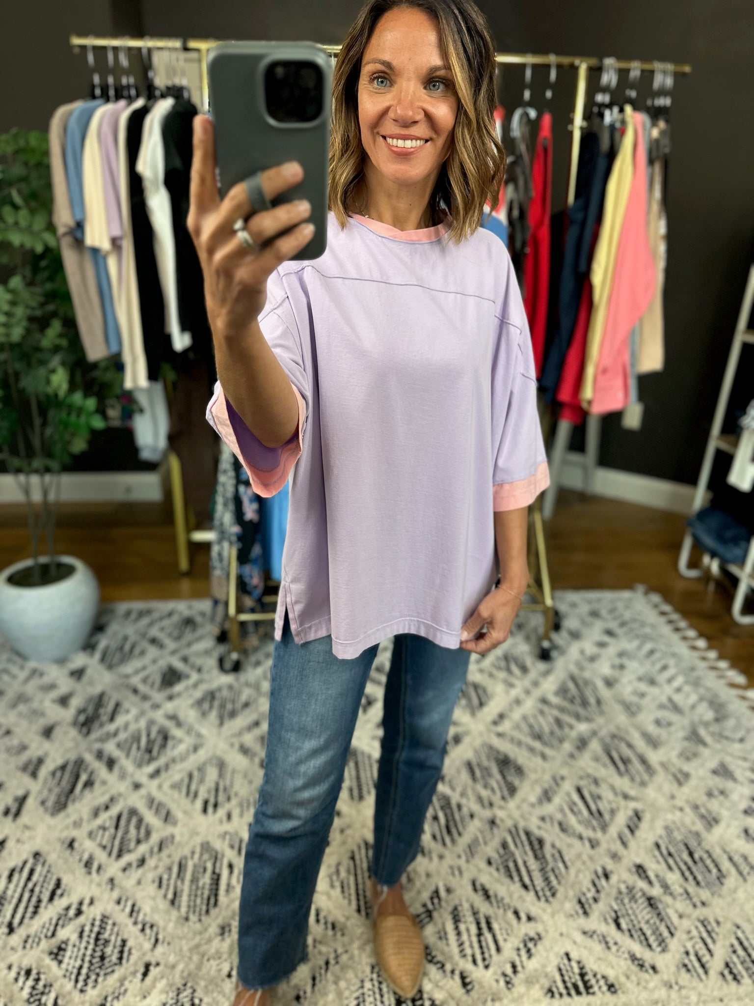 See Me Oversized Cotton Tee-Short Sleeves-Easel-Anna Kaytes Boutique, Women's Fashion Boutique in Grinnell, Iowa