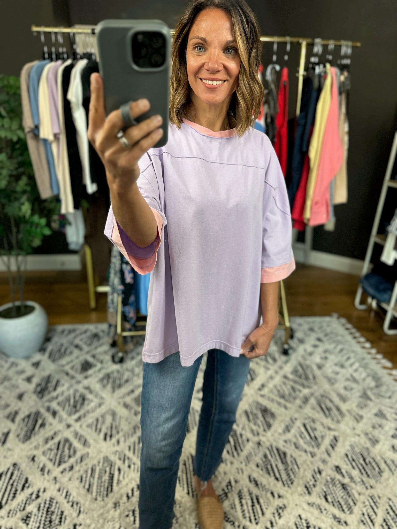 See Me Oversized Cotton Tee-Short Sleeves-Easel-Anna Kaytes Boutique, Women's Fashion Boutique in Grinnell, Iowa