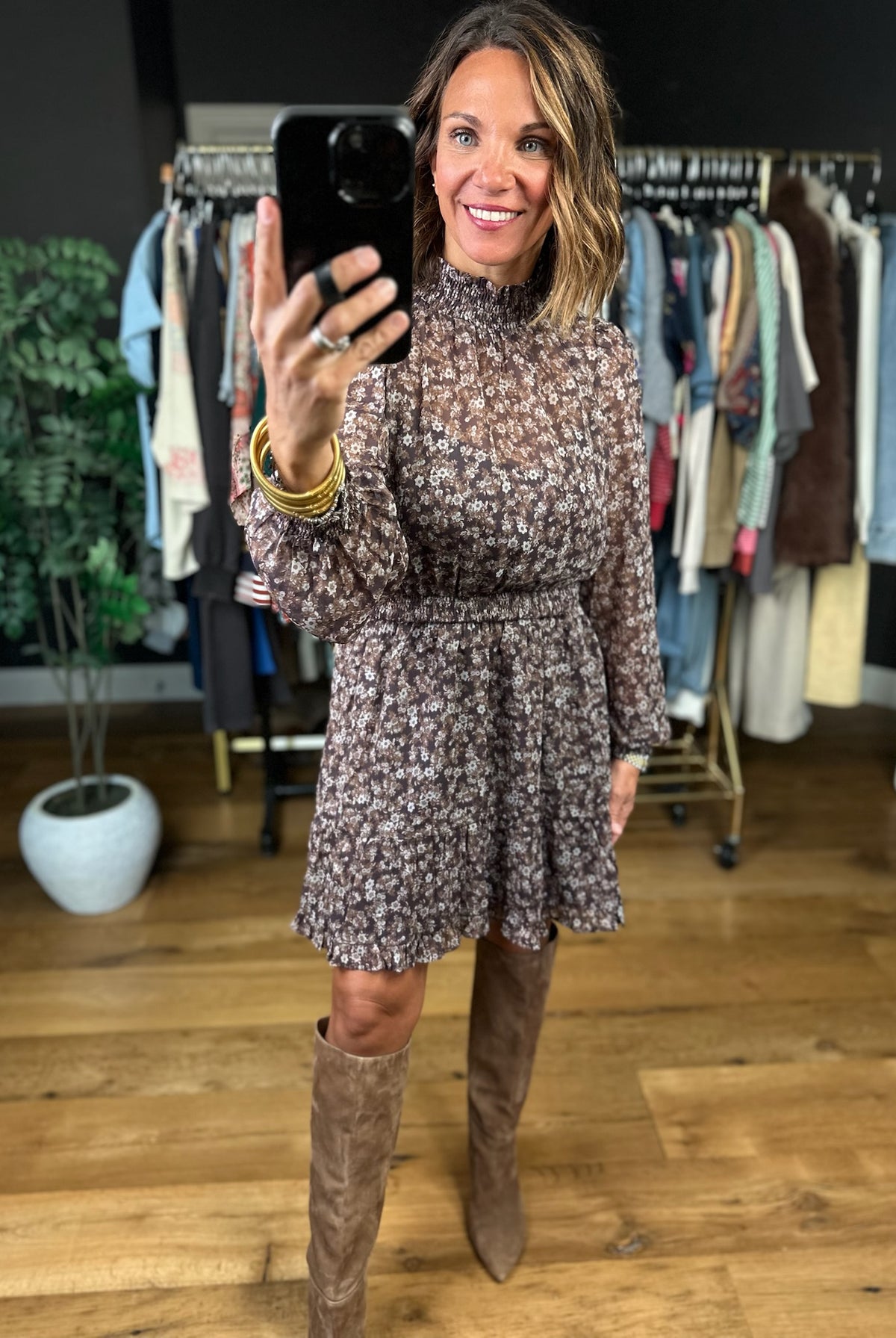 Staying The Course Floral Dress-Dresses-Doe & Rae-Anna Kaytes Boutique, Women's Fashion Boutique in Grinnell, Iowa
