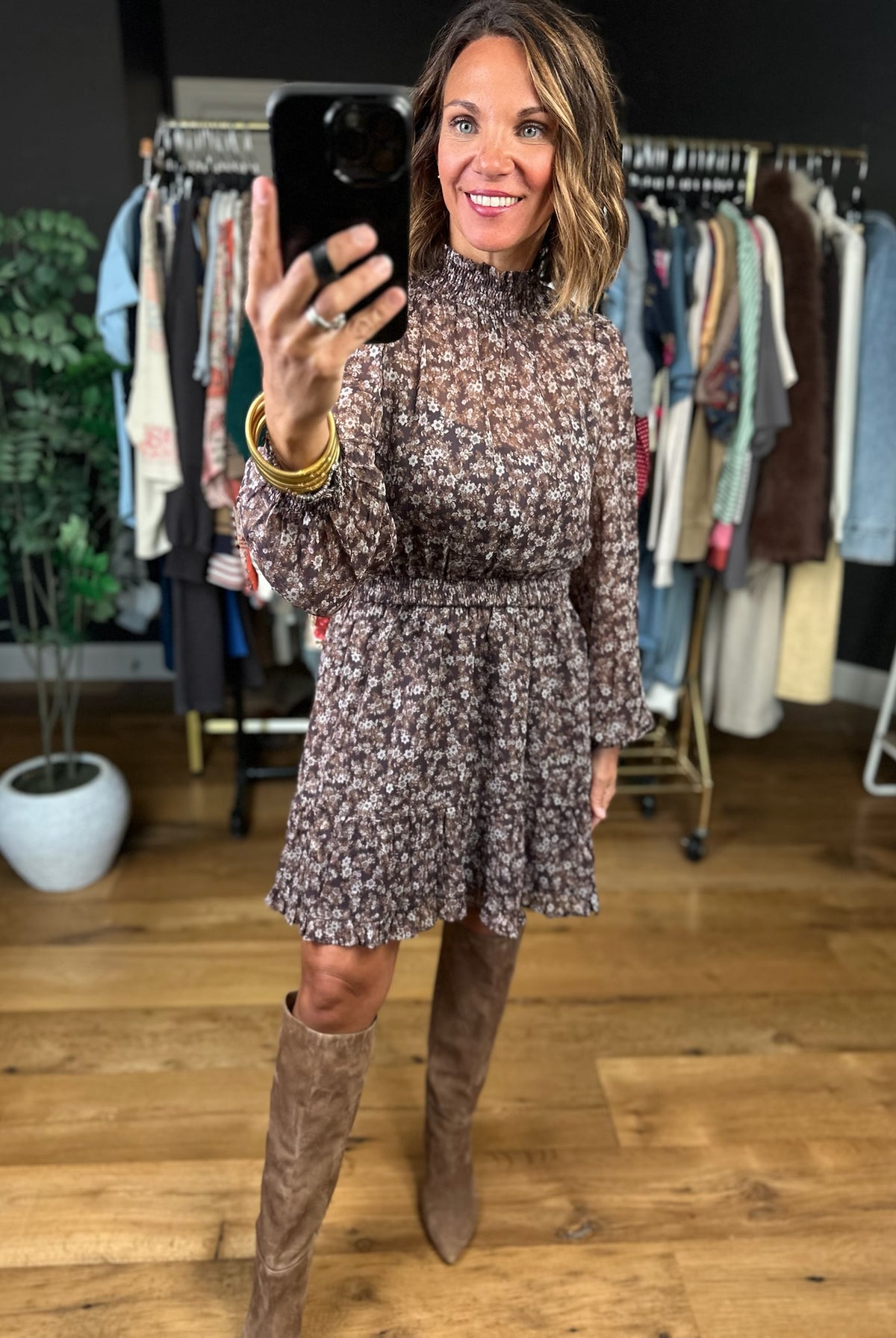 Staying The Course Floral Dress-Dresses-Doe & Rae-Anna Kaytes Boutique, Women's Fashion Boutique in Grinnell, Iowa
