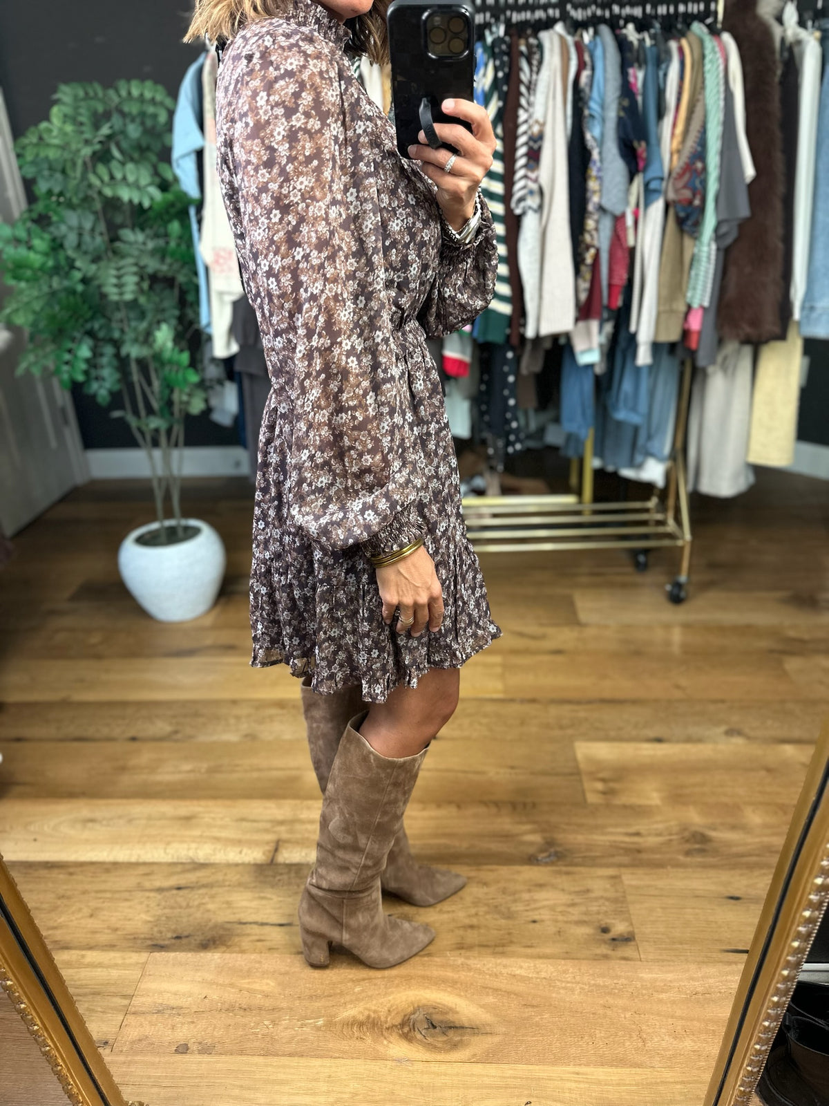 Staying The Course Floral Dress-Dresses-Doe & Rae-Anna Kaytes Boutique, Women's Fashion Boutique in Grinnell, Iowa