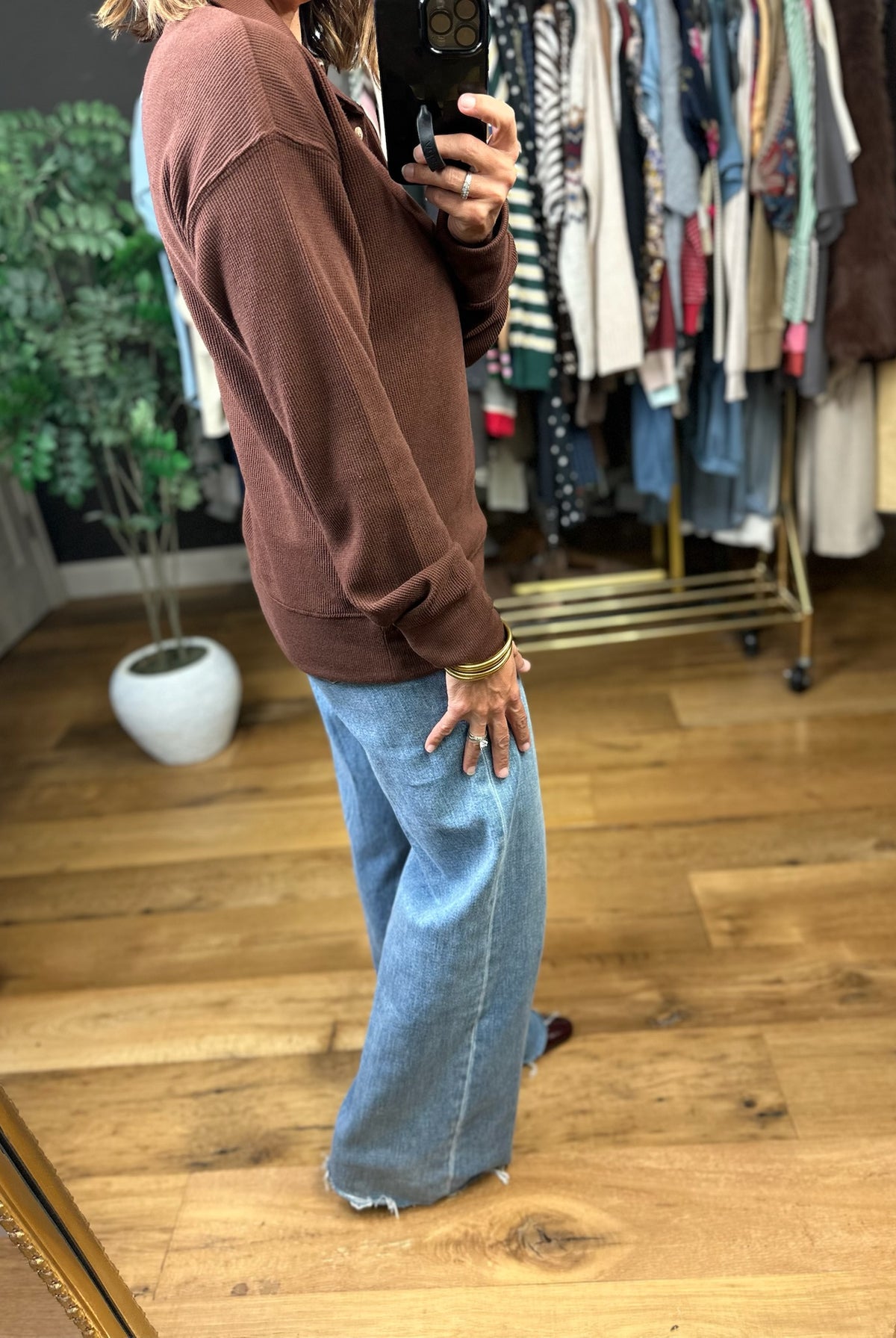 Return The Favor Ribbed Long Sleeve Top-Long Sleeves-Thread & Supply-Anna Kaytes Boutique, Women's Fashion Boutique in Grinnell, Iowa