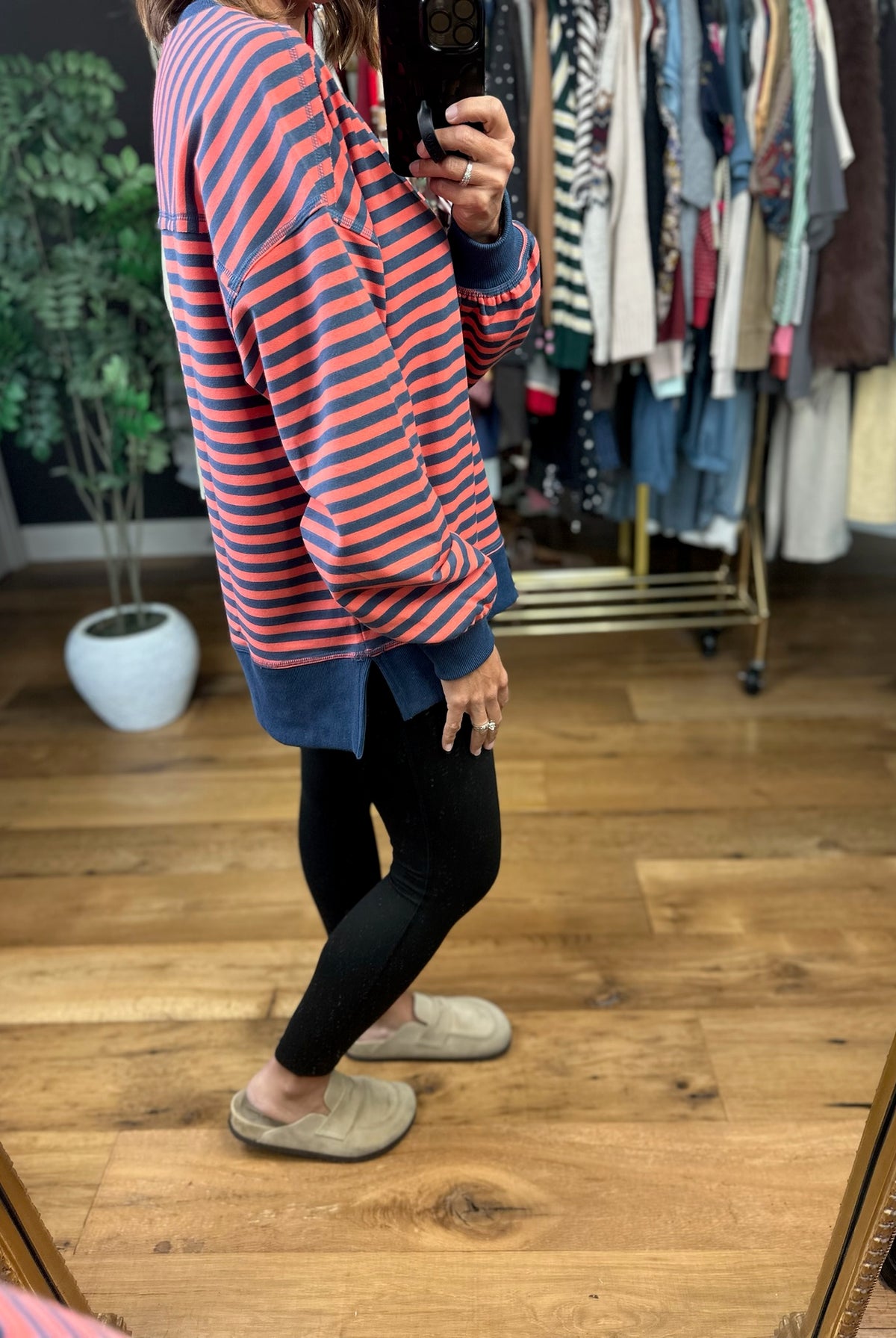 Can't Keep Me Away Striped Crew-Sweaters-Very J-Anna Kaytes Boutique, Women's Fashion Boutique in Grinnell, Iowa