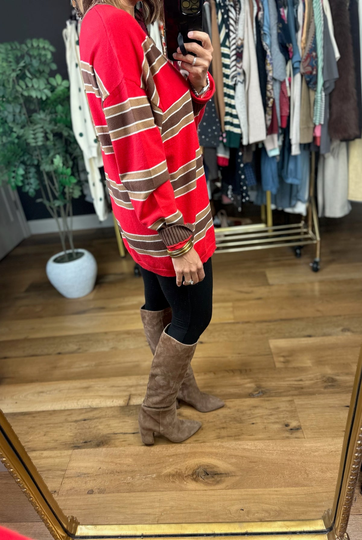 Weekends Away Striped Knit-Sweaters-Very J-Anna Kaytes Boutique, Women's Fashion Boutique in Grinnell, Iowa