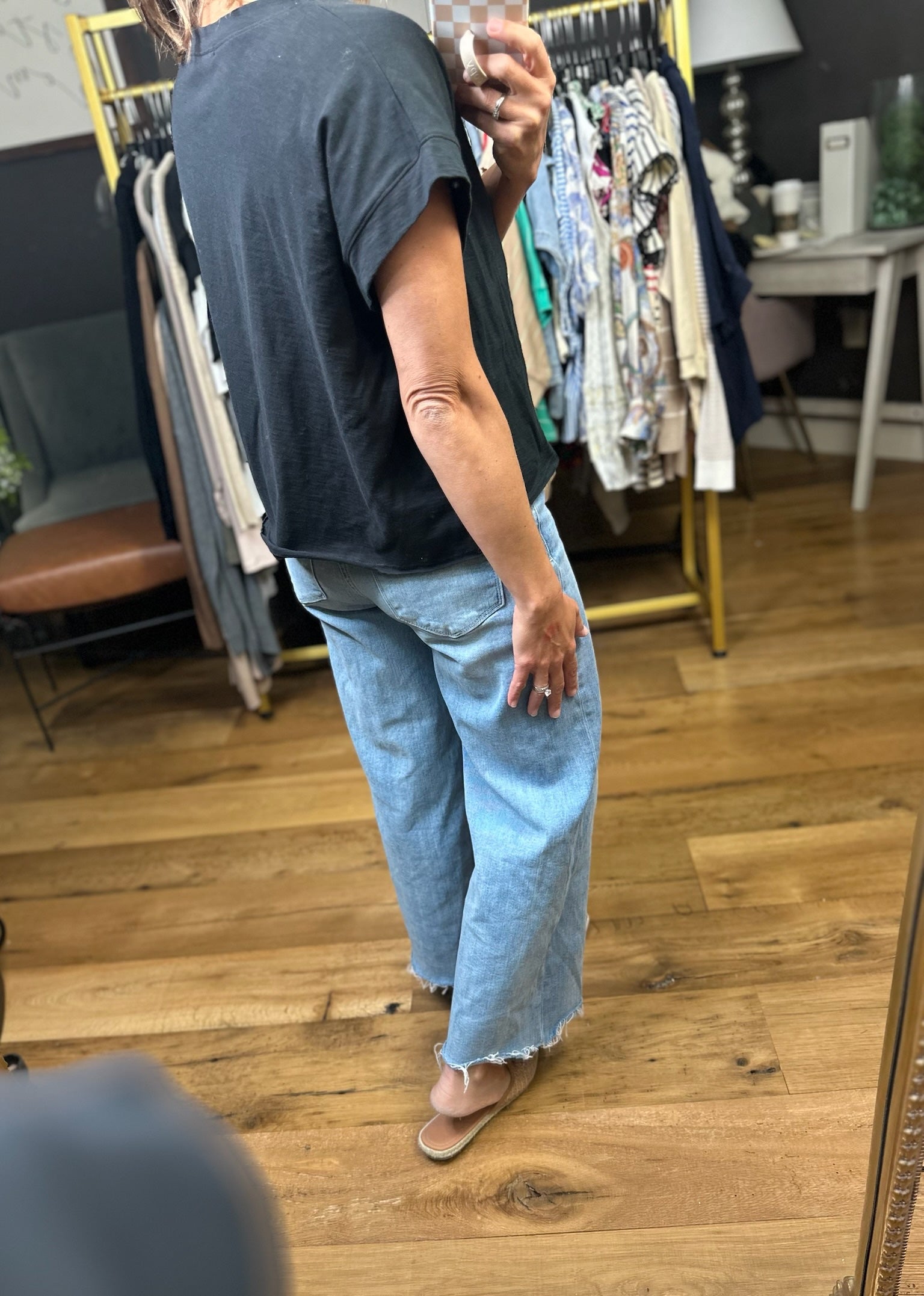 Let This Go Slub Tee - Black-Wasabi & Mint-Anna Kaytes Boutique, Women's Fashion Boutique in Grinnell, Iowa