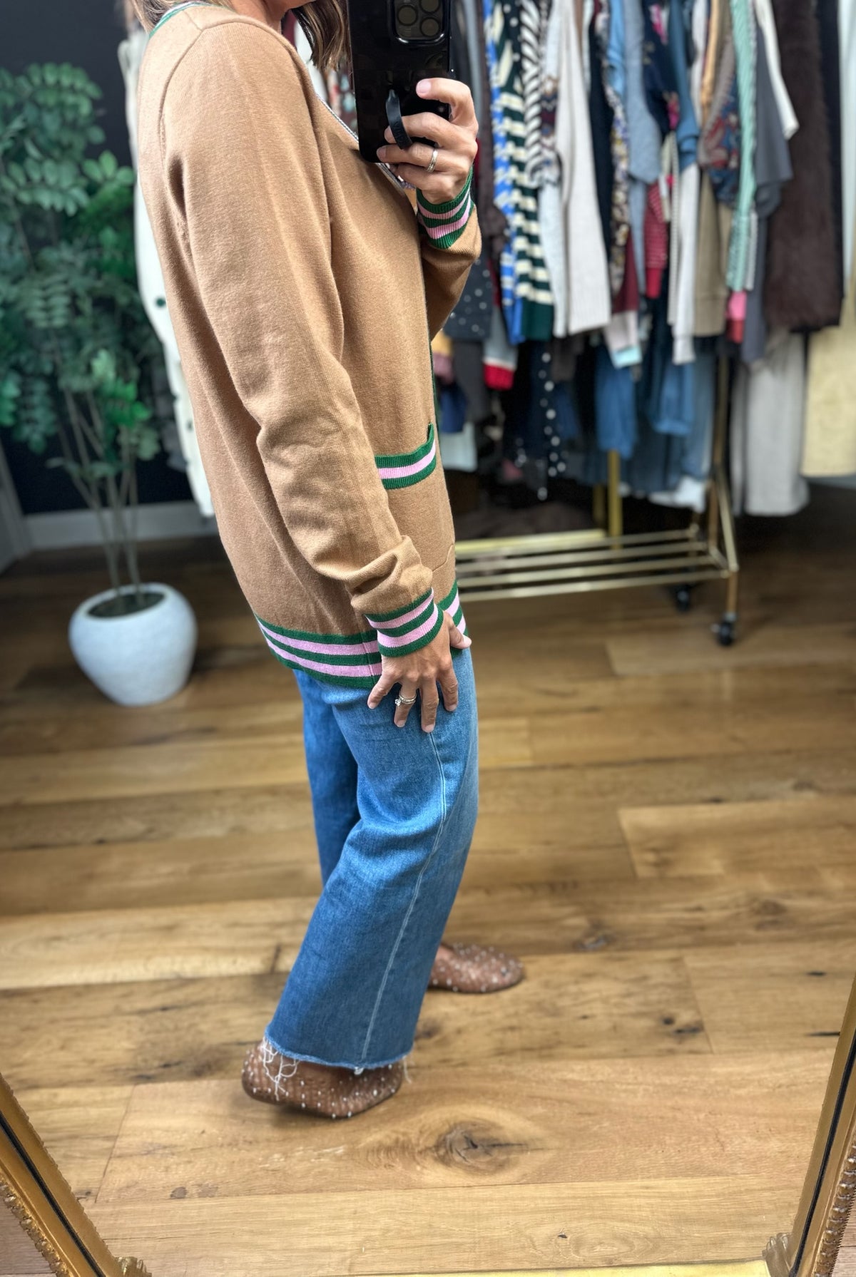 In The Past Varsity Cardigan-Sweaters-Fate-Anna Kaytes Boutique, Women's Fashion Boutique in Grinnell, Iowa