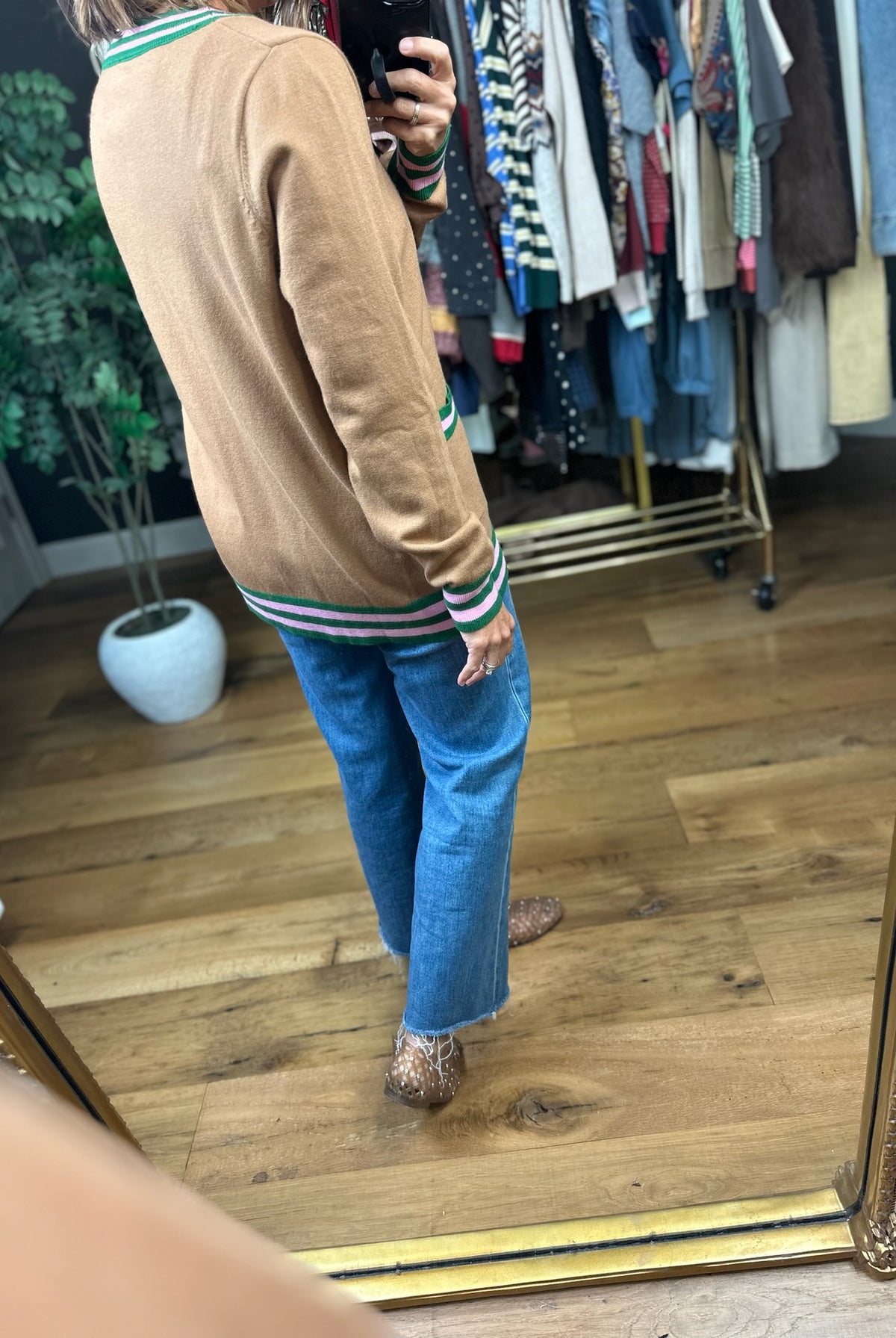 In The Past Varsity Cardigan-Sweaters-Fate-Anna Kaytes Boutique, Women's Fashion Boutique in Grinnell, Iowa