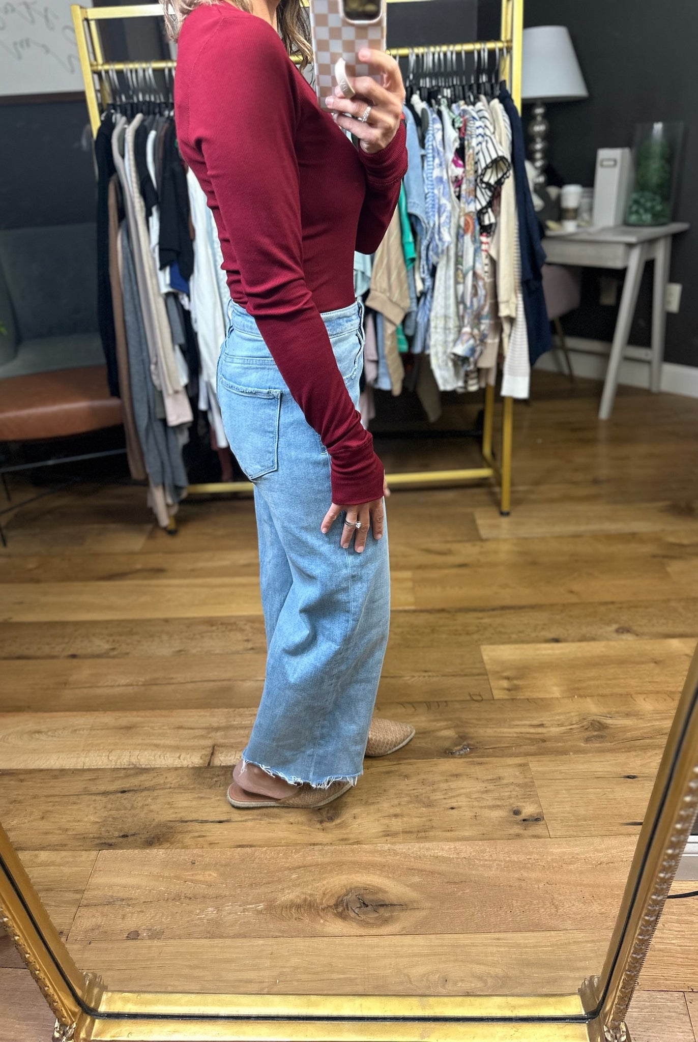 The Lennie Ribbed Long Sleeve Top-Wasabi & Mint-Anna Kaytes Boutique, Women's Fashion Boutique in Grinnell, Iowa
