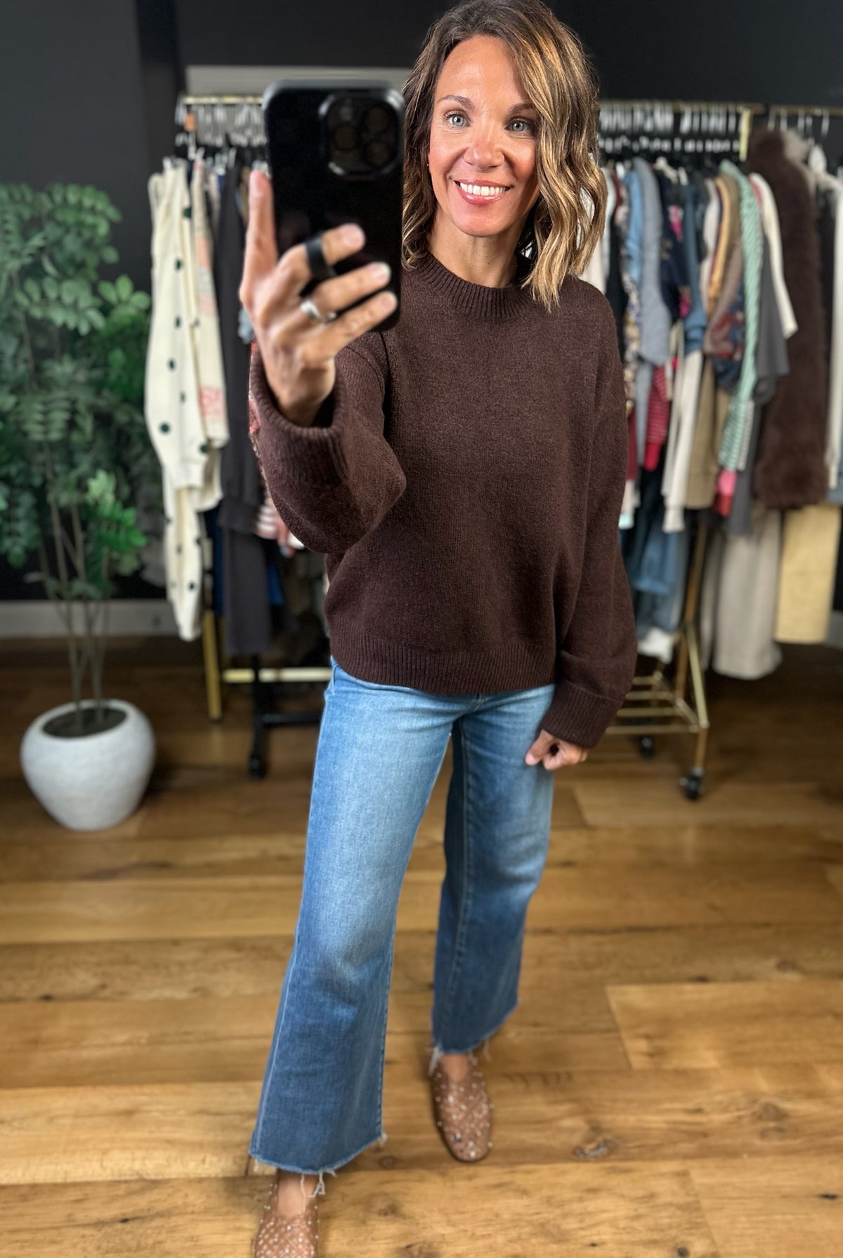Where We're At Crew Sweater-Sweaters-Wishlist-Anna Kaytes Boutique, Women's Fashion Boutique in Grinnell, Iowa