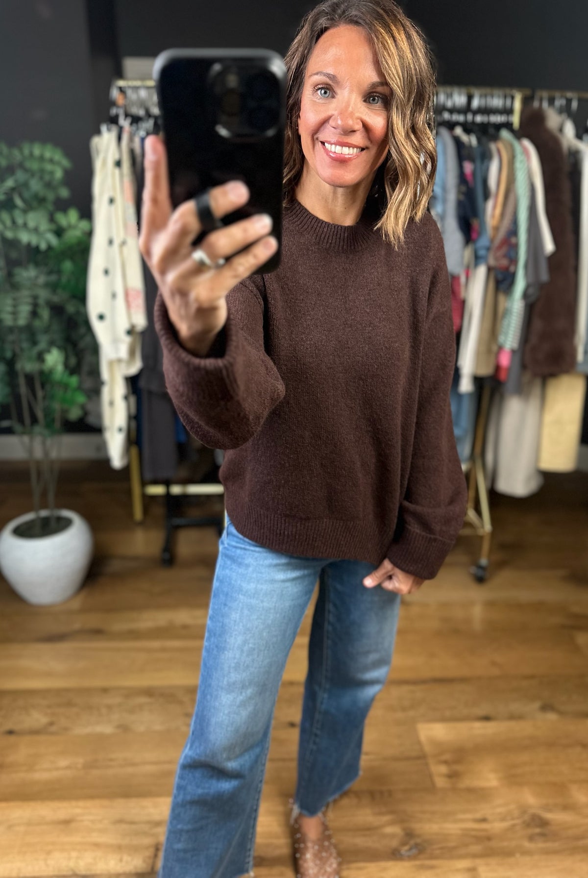Where We're At Crew Sweater-Sweaters-Wishlist-Anna Kaytes Boutique, Women's Fashion Boutique in Grinnell, Iowa