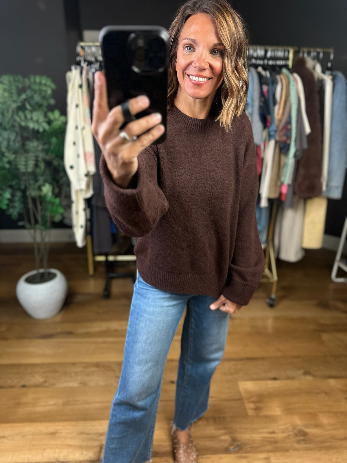 Where We're At Crew Sweater-Sweaters-Wishlist-Anna Kaytes Boutique, Women's Fashion Boutique in Grinnell, Iowa