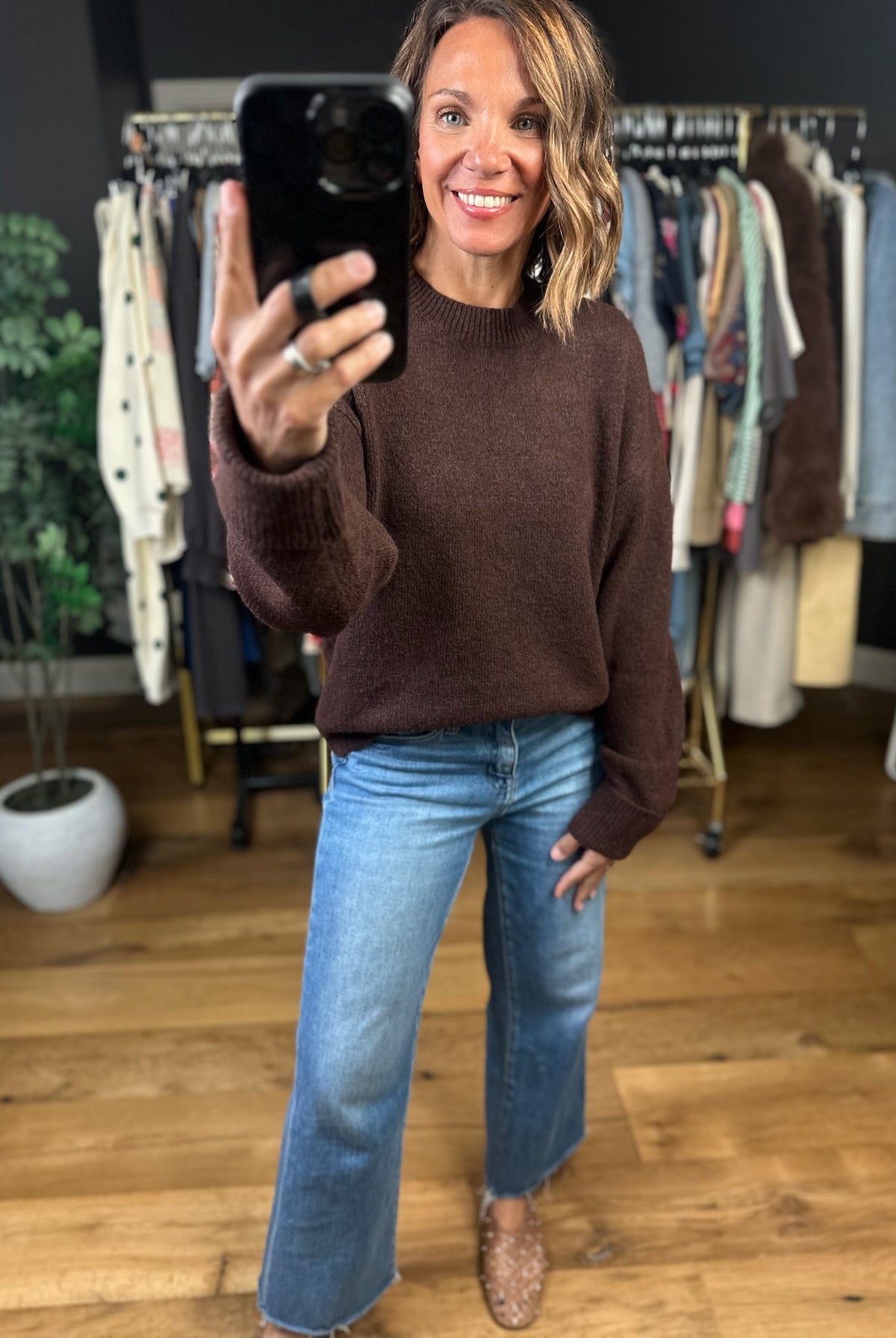 Where We're At Crew Sweater-Sweaters-Wishlist-Anna Kaytes Boutique, Women's Fashion Boutique in Grinnell, Iowa