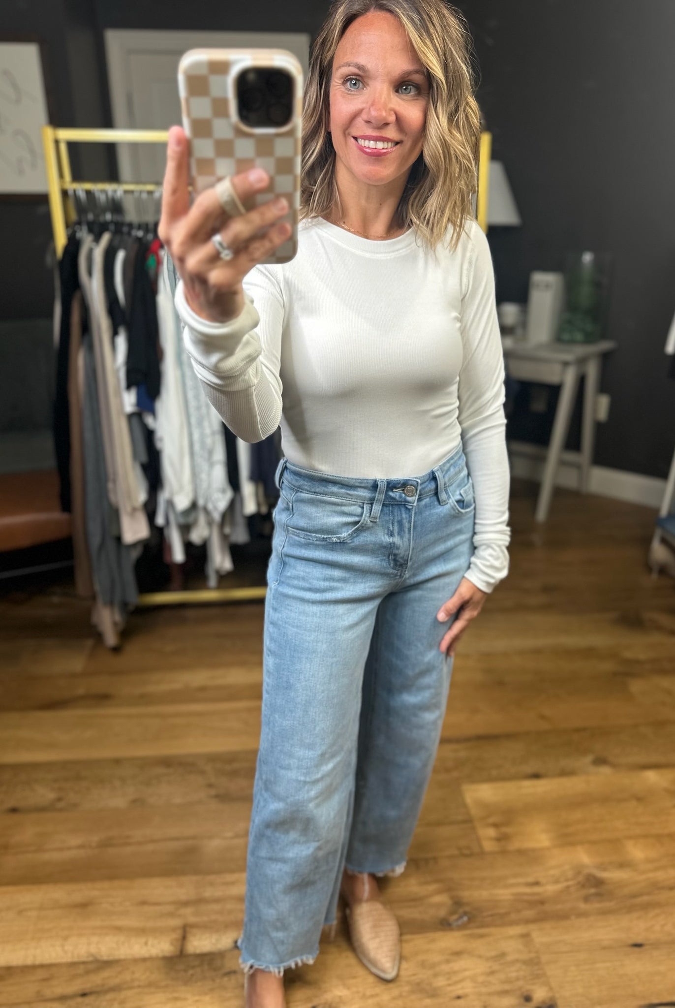 The Lennie Ribbed Long Sleeve Top-Wasabi & Mint-Anna Kaytes Boutique, Women's Fashion Boutique in Grinnell, Iowa