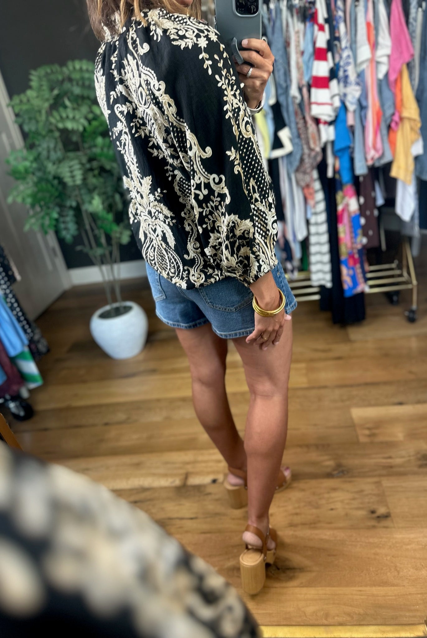 Closer To Love Patterned Top-Short Sleeves-Umgee-Anna Kaytes Boutique, Women's Fashion Boutique in Grinnell, Iowa