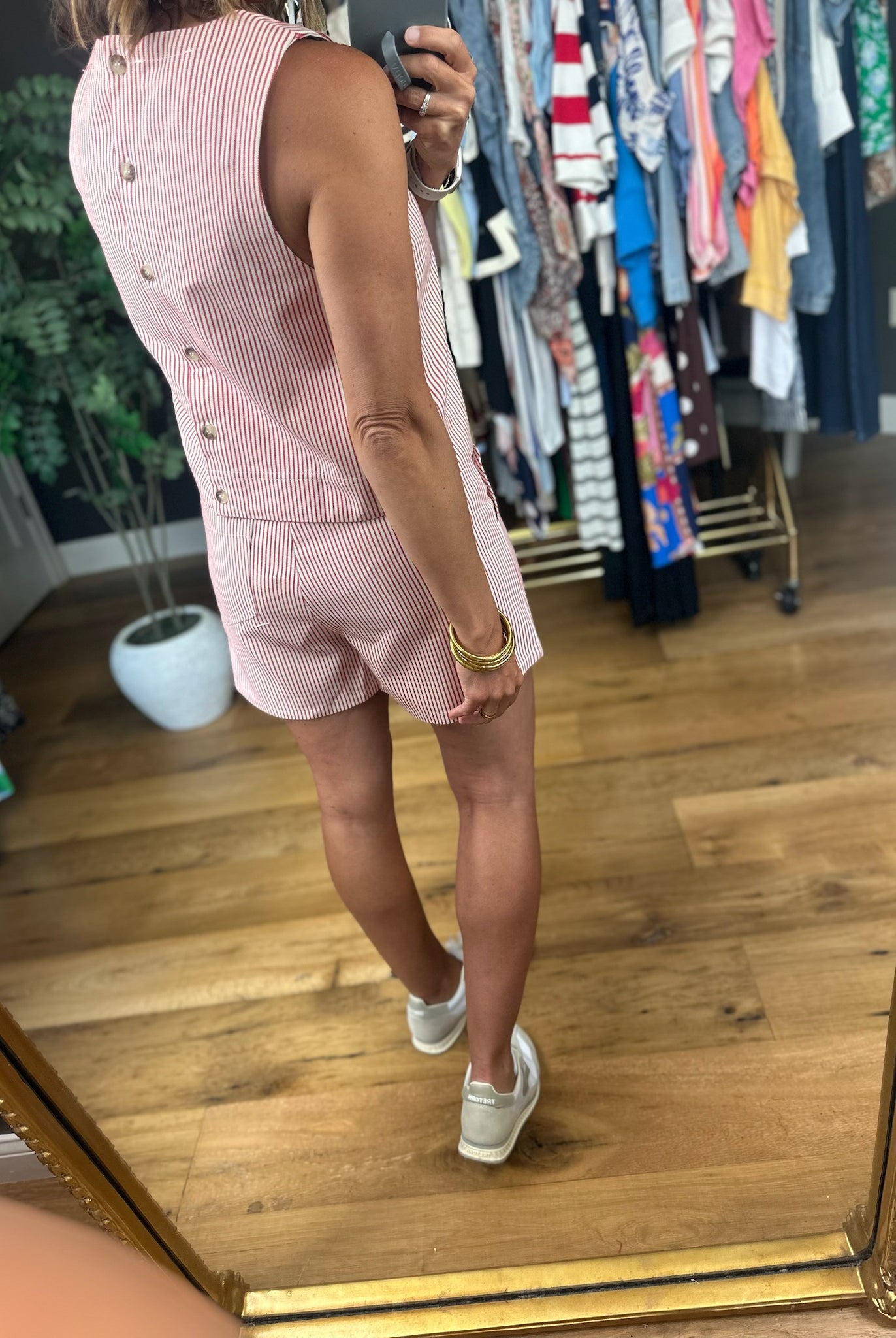 She's So Sweet Striped Skort Set-Two Piece Set-Entro-Anna Kaytes Boutique, Women's Fashion Boutique in Grinnell, Iowa