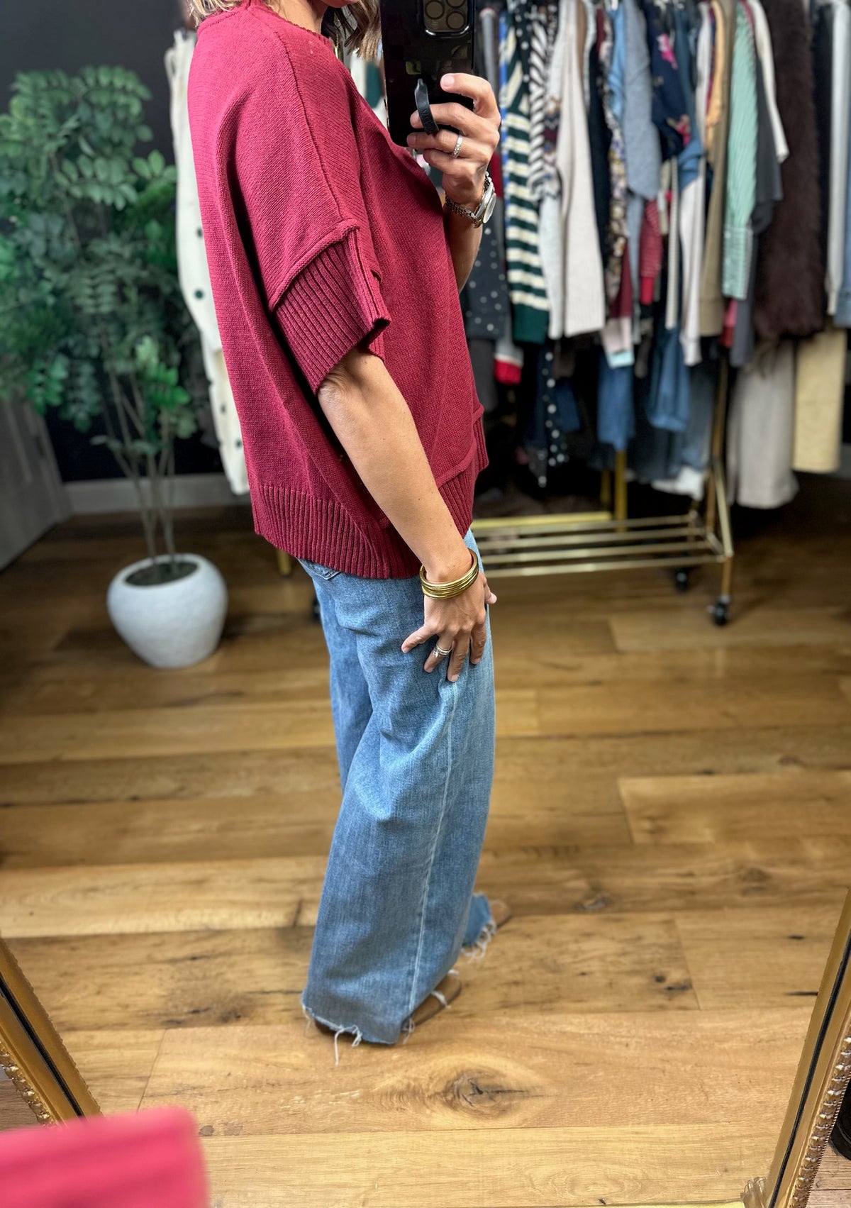 All My Love Short Sleeve Knit Top-Sweaters-She & Sky-Anna Kaytes Boutique, Women's Fashion Boutique in Grinnell, Iowa