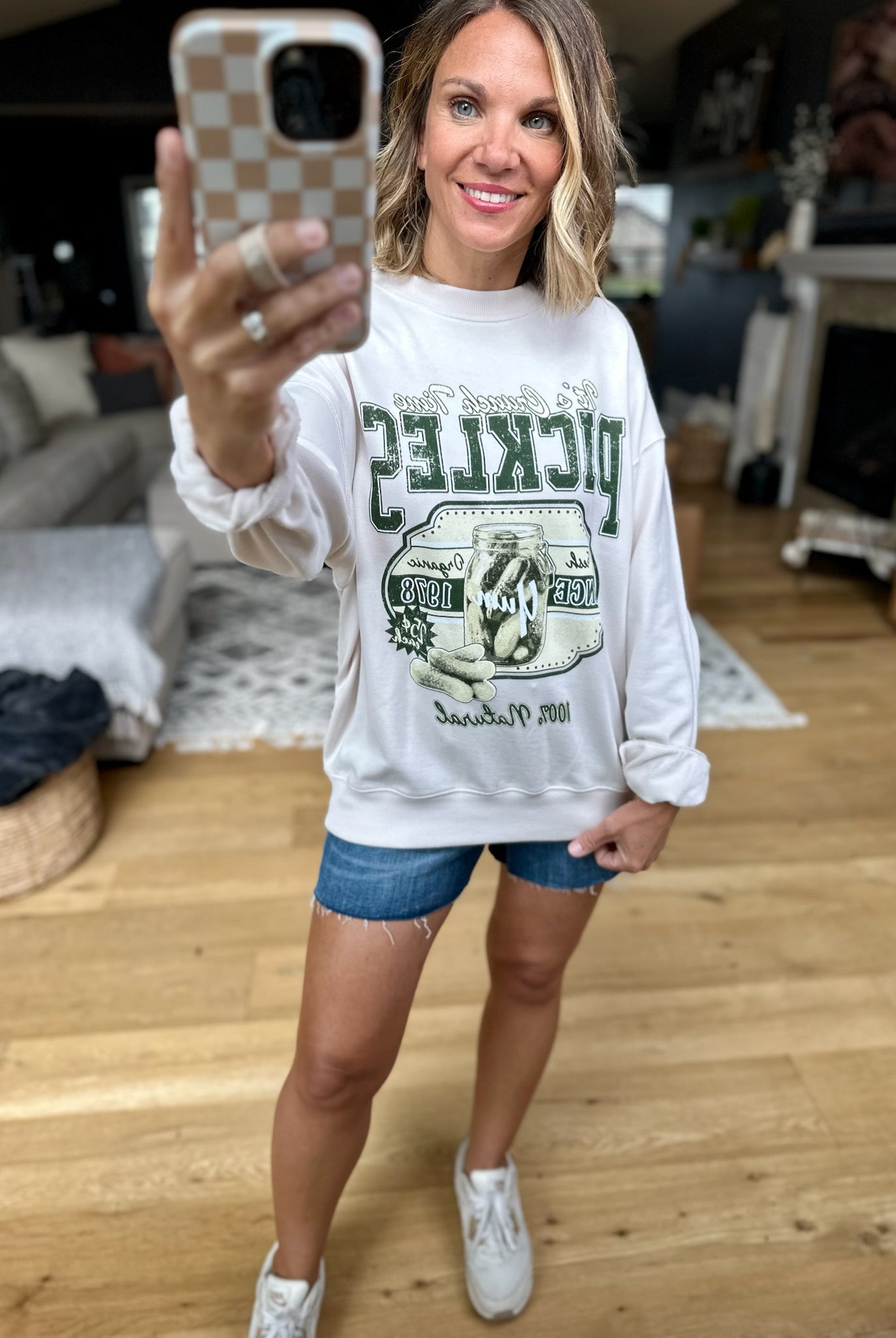 Crunch Time Pickle Crewneck-Tres Bien-Anna Kaytes Boutique, Women's Fashion Boutique in Grinnell, Iowa