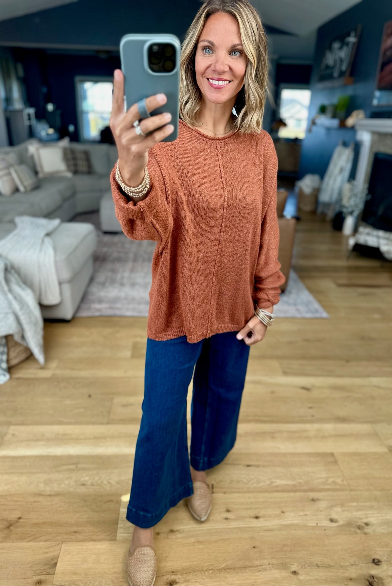 Blazing Trail Oversized Knit Top-Sweaters-By Together-Anna Kaytes Boutique, Women's Fashion Boutique in Grinnell, Iowa