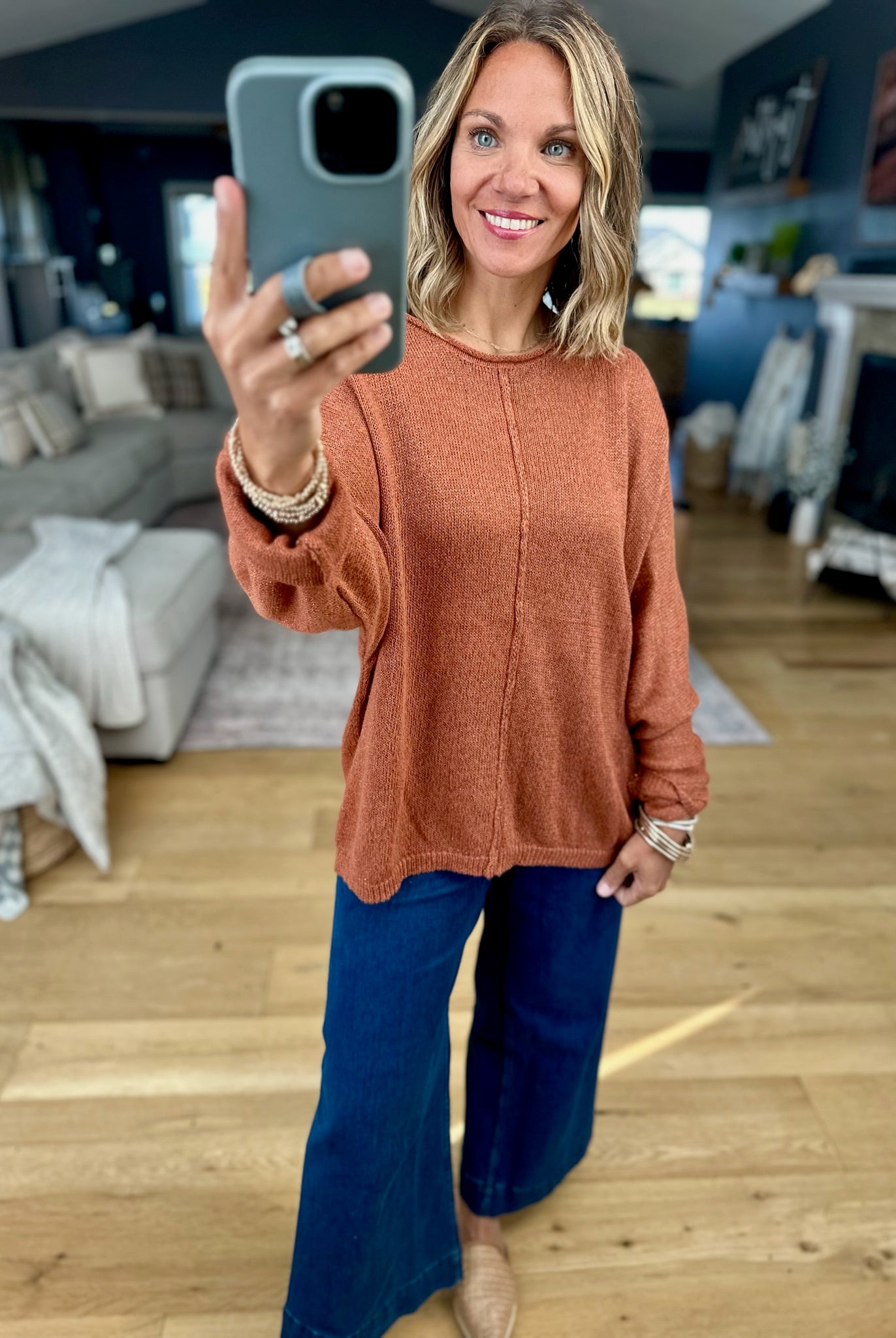 Blazing Trail Oversized Knit Top-Sweaters-By Together-Anna Kaytes Boutique, Women's Fashion Boutique in Grinnell, Iowa