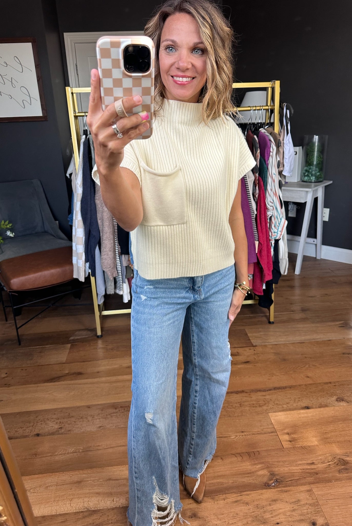 Lovely Girl High-Neck Sleeveless Sweater - Multiple Options-Sweaters-Entro-Anna Kaytes Boutique, Women's Fashion Boutique in Grinnell, Iowa