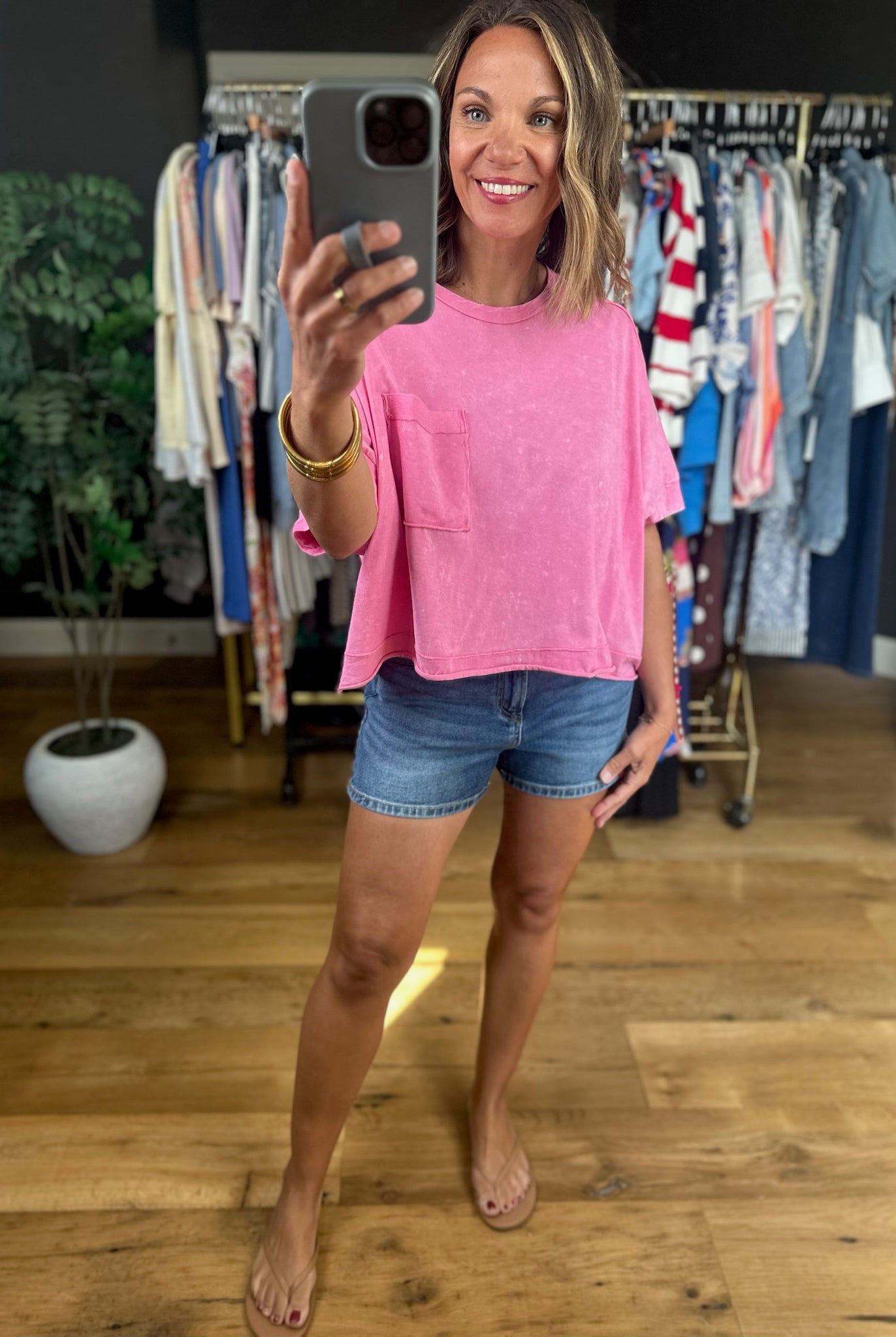 Wide Open Spaces Flowy Tee-Short Sleeves-Very J-Anna Kaytes Boutique, Women's Fashion Boutique in Grinnell, Iowa