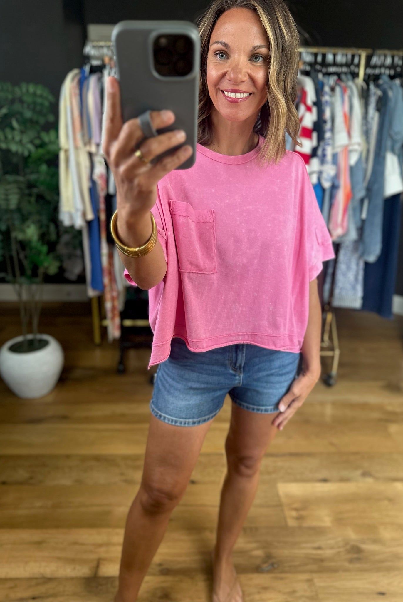Wide Open Spaces Flowy Tee-Short Sleeves-Very J-Anna Kaytes Boutique, Women's Fashion Boutique in Grinnell, Iowa