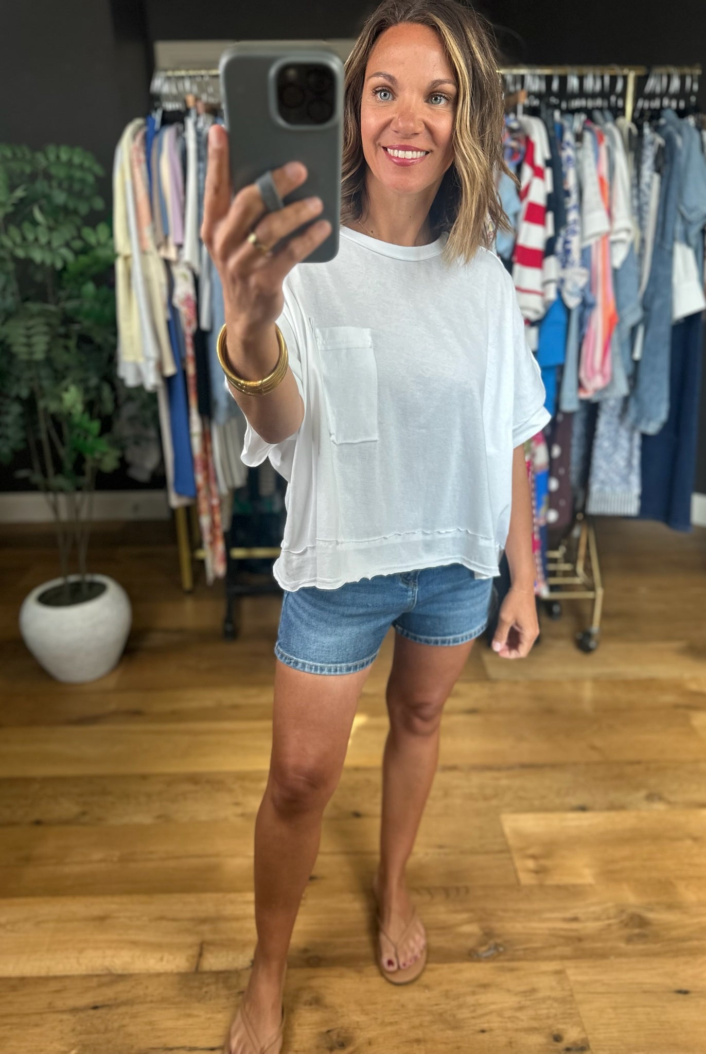 Wide Open Spaces Flowy Tee-Short Sleeves-Very J-Anna Kaytes Boutique, Women's Fashion Boutique in Grinnell, Iowa