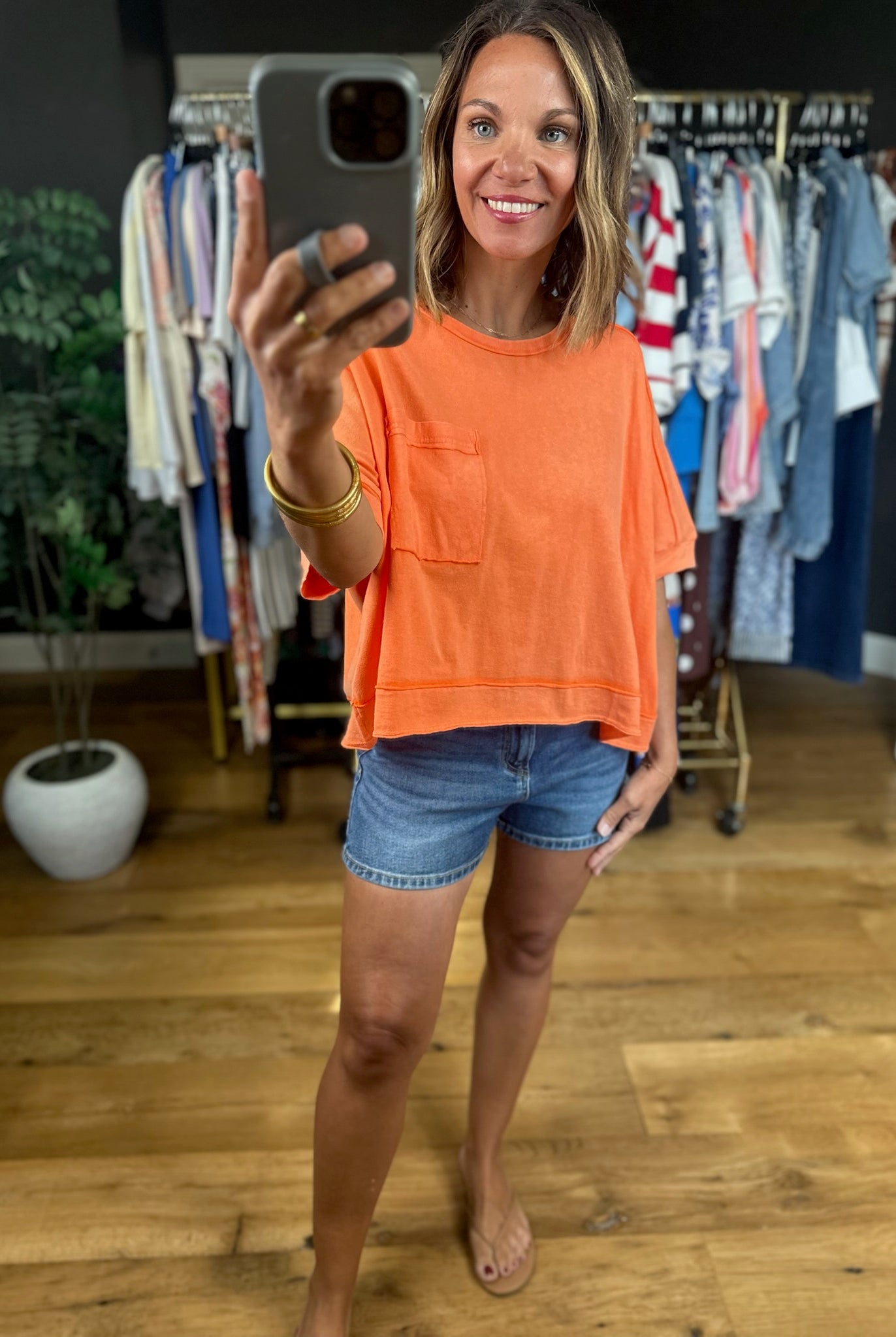 Wide Open Spaces Flowy Tee-Short Sleeves-Very J-Anna Kaytes Boutique, Women's Fashion Boutique in Grinnell, Iowa