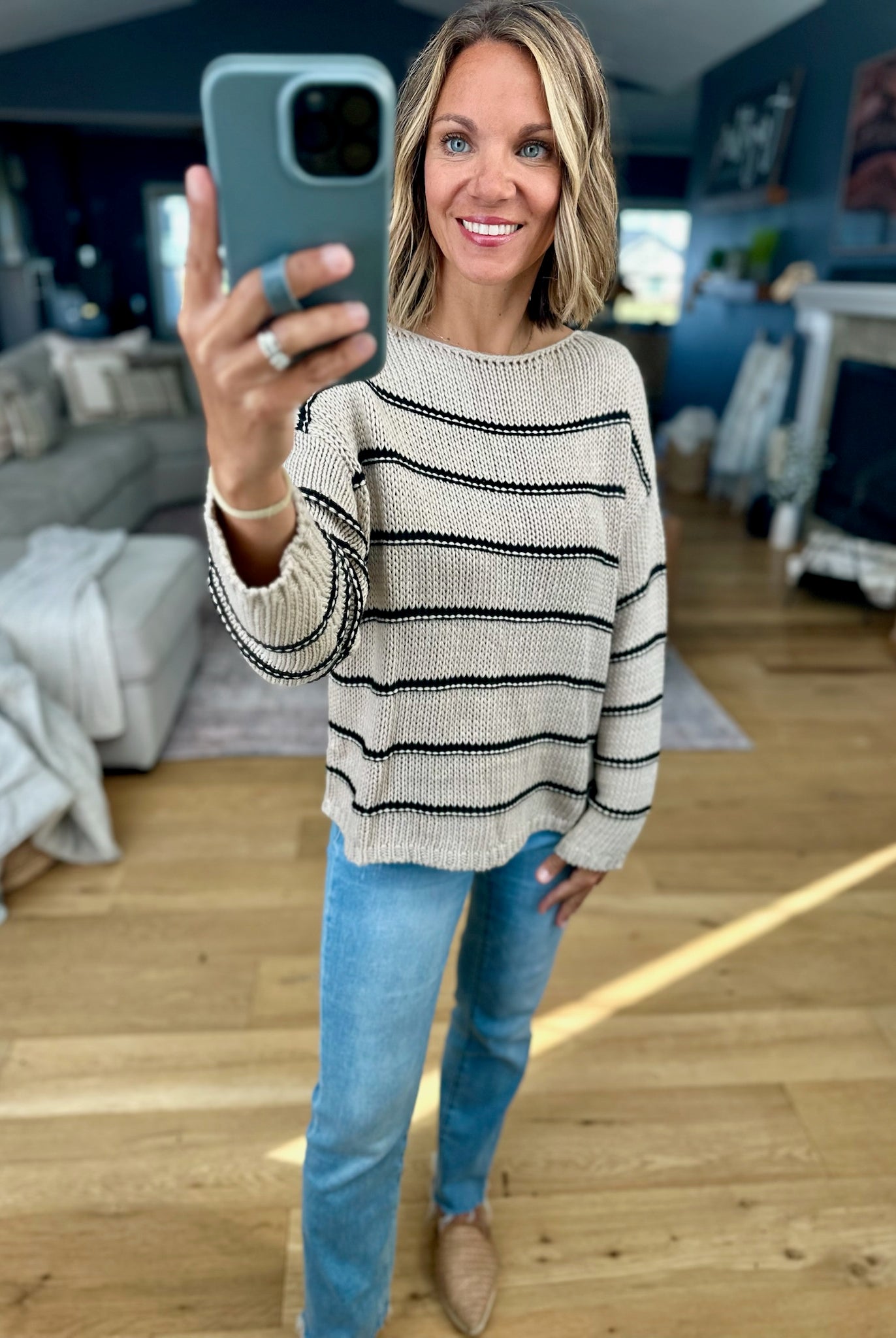 The Way It Goes Striped Knit Sweater-sweater-Wishlist-Anna Kaytes Boutique, Women's Fashion Boutique in Grinnell, Iowa