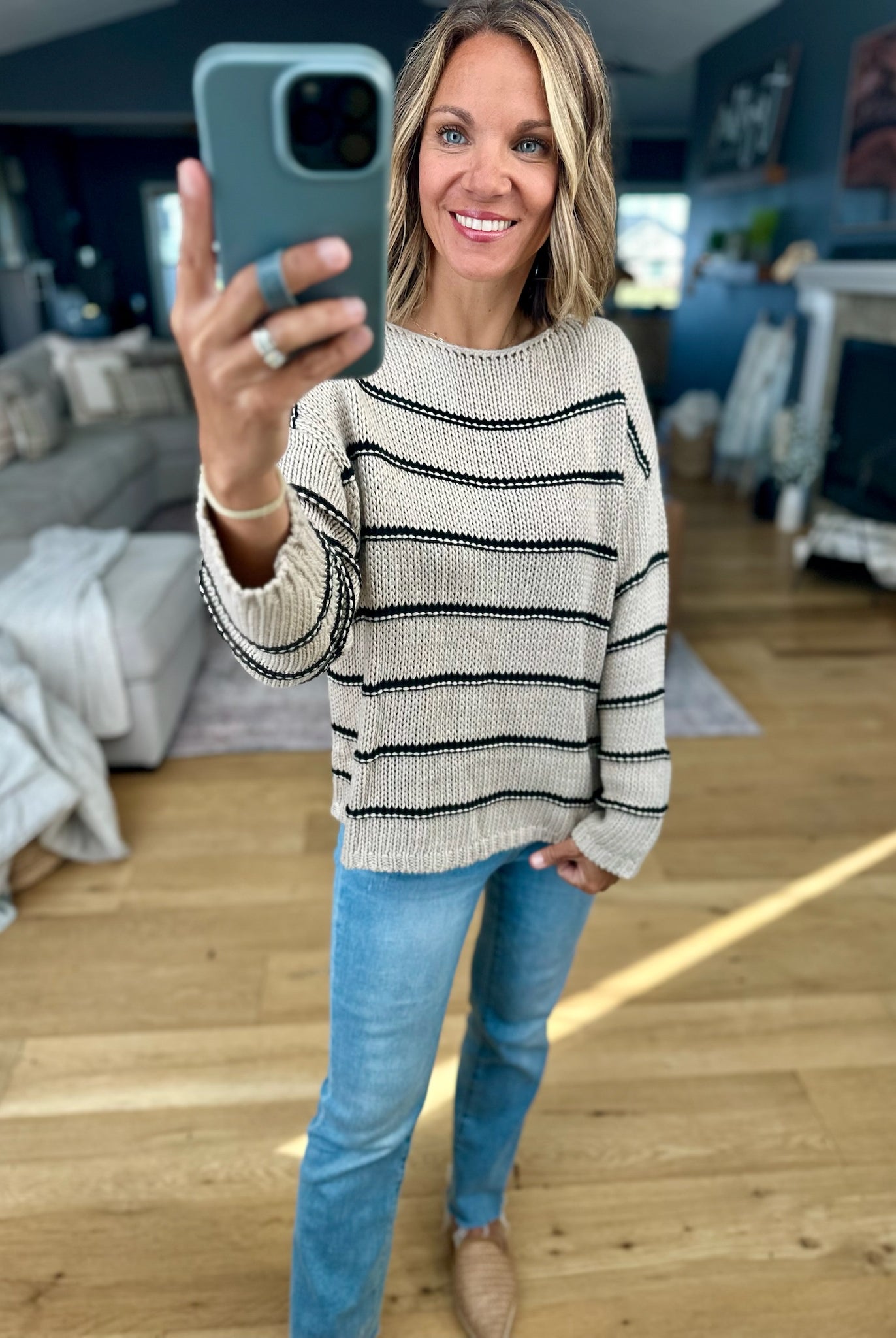 The Way It Goes Striped Knit Sweater-sweater-Wishlist-Anna Kaytes Boutique, Women's Fashion Boutique in Grinnell, Iowa