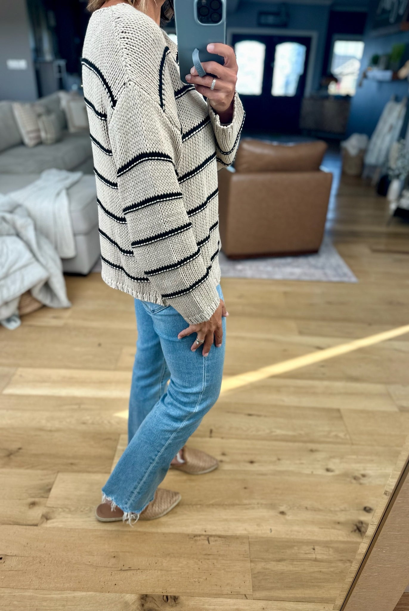The Way It Goes Striped Knit Sweater-sweater-Wishlist-Anna Kaytes Boutique, Women's Fashion Boutique in Grinnell, Iowa