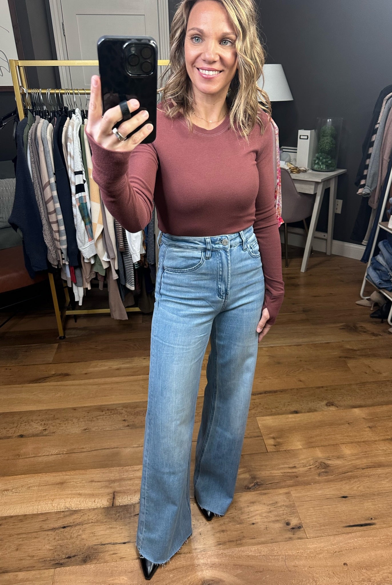 The Cecelia Super High-Rise Wide-Leg Denim-Jeans-Vervet V2680-Anna Kaytes Boutique, Women's Fashion Boutique in Grinnell, Iowa