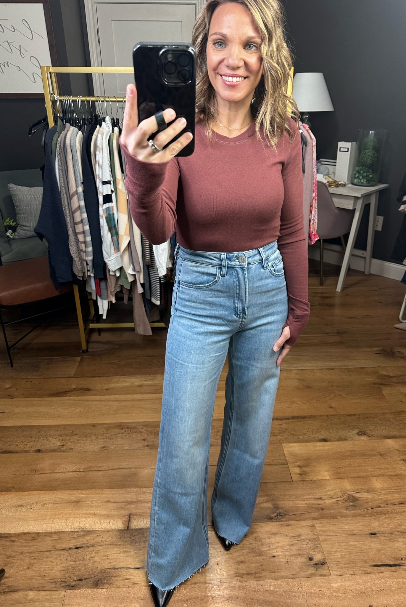 The Cecelia Super High-Rise Wide-Leg Denim-Jeans-Vervet V2680-Anna Kaytes Boutique, Women's Fashion Boutique in Grinnell, Iowa