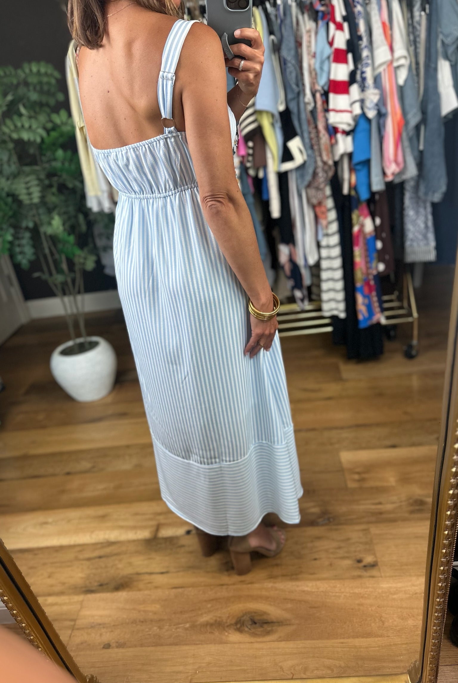 Sonoma Sips Striped Dress-Dresses-Blu Pepper-Anna Kaytes Boutique, Women's Fashion Boutique in Grinnell, Iowa
