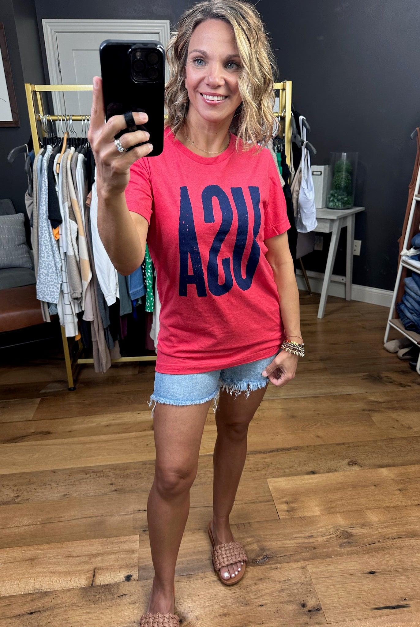 USA Graphic Tee - Red-Graphic Tees-Mugsby-Anna Kaytes Boutique, Women's Fashion Boutique in Grinnell, Iowa