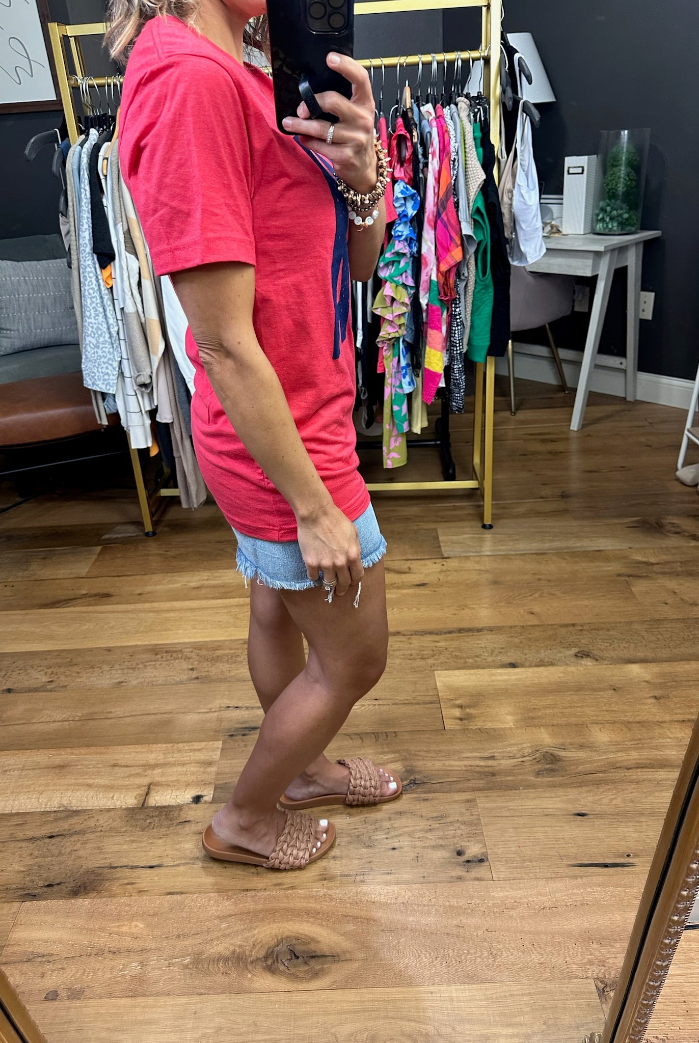 USA Graphic Tee - Red-Graphic Tees-Mugsby-Anna Kaytes Boutique, Women's Fashion Boutique in Grinnell, Iowa