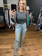 The Sutton 90's Vintage Boyfriend Crop Denim-Jeans-Vervet-Anna Kaytes Boutique, Women's Fashion Boutique in Grinnell, Iowa