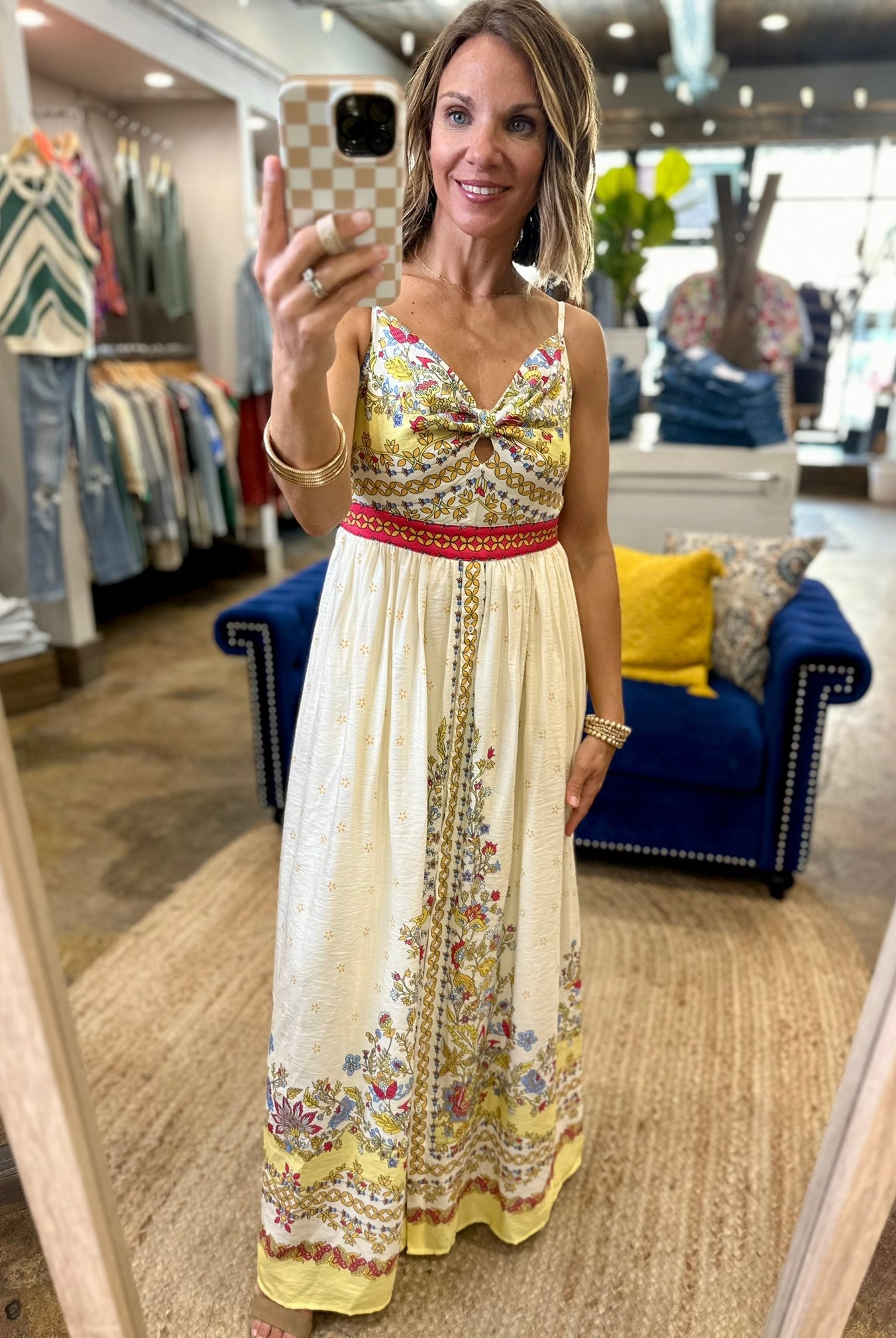 Find Your Path Pocket Maxi Dress - Yellow Multi-Skies Are Blue-Anna Kaytes Boutique, Women's Fashion Boutique in Grinnell, Iowa
